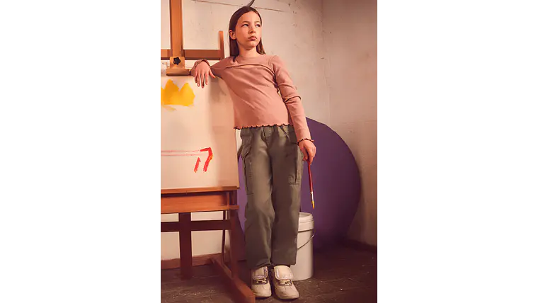 CALÇA SARJA ELÁSTICA 12A 4