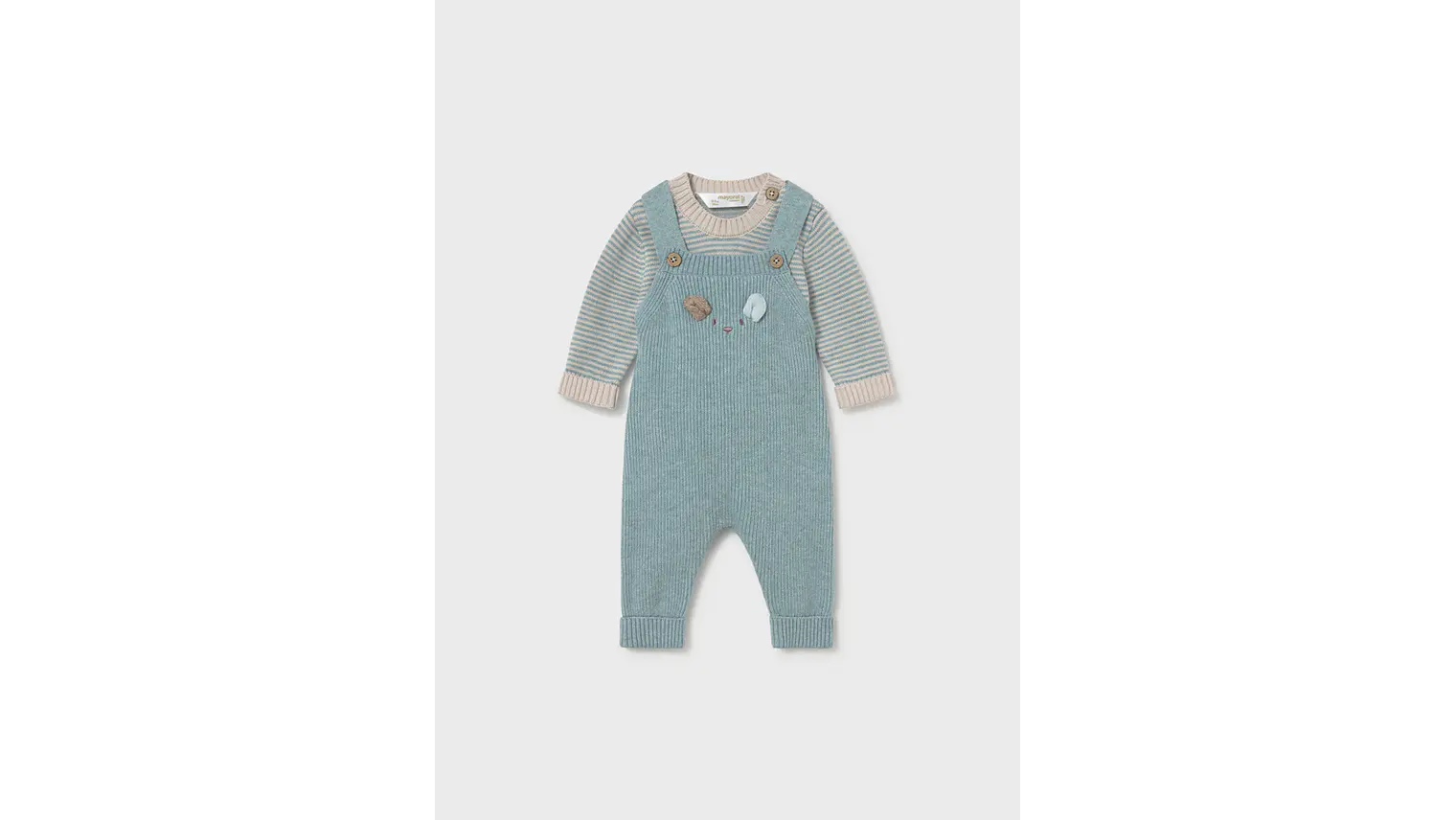 CONJ. JARDINEIRA TRICOT 6-9M 1