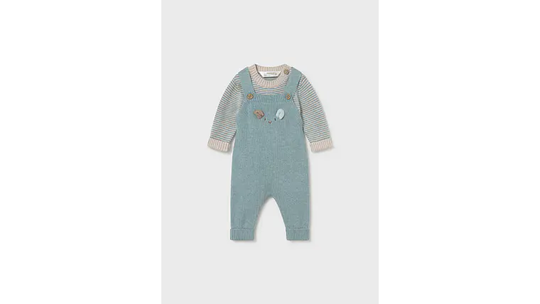 CONJ. JARDINEIRA TRICOT 6-9M 1
