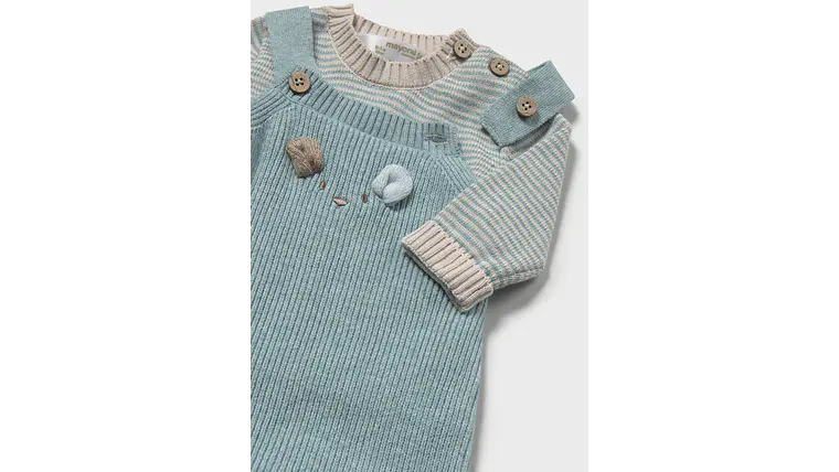 CONJ. JARDINEIRA TRICOT 6-9M 4