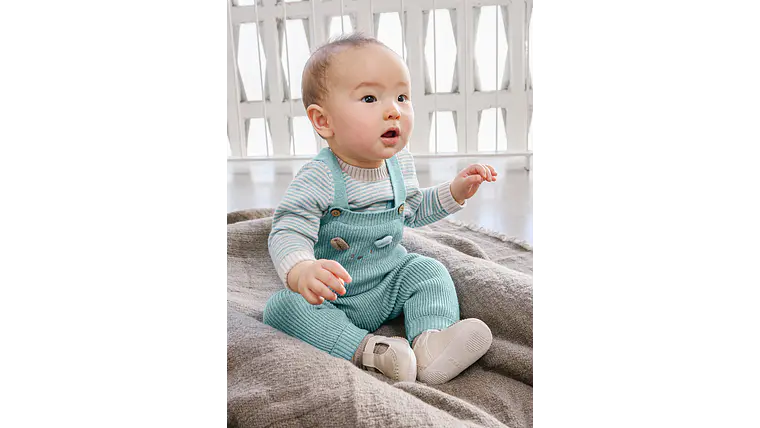 CONJ. JARDINEIRA TRICOT 6-9M 5