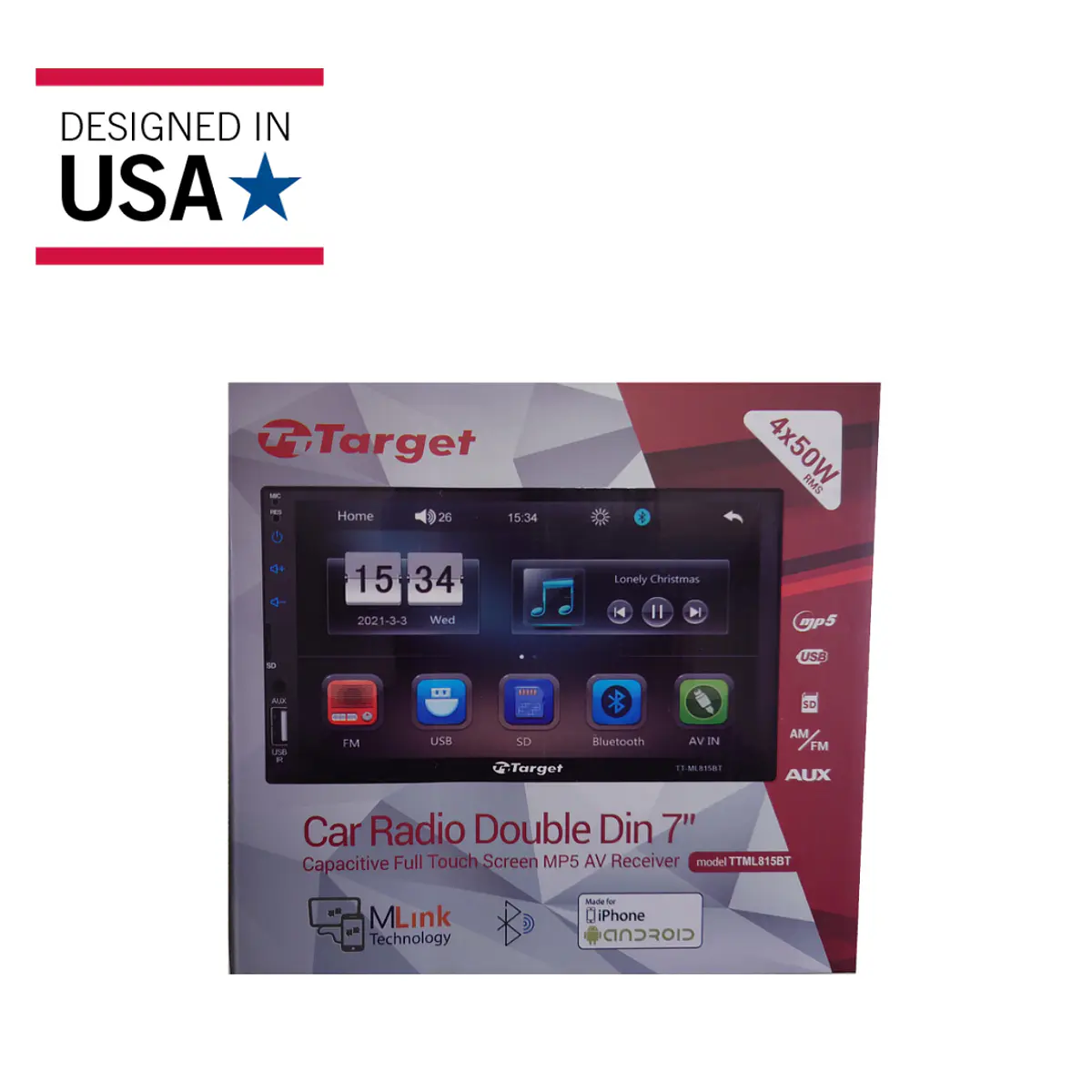 Radio para vehículos marca Target TT-LM815BT