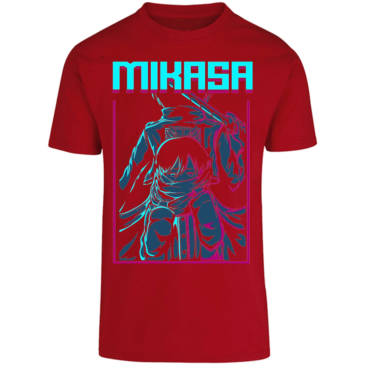 Playera Attack On Titan Mikasa Anime para Adulto 19