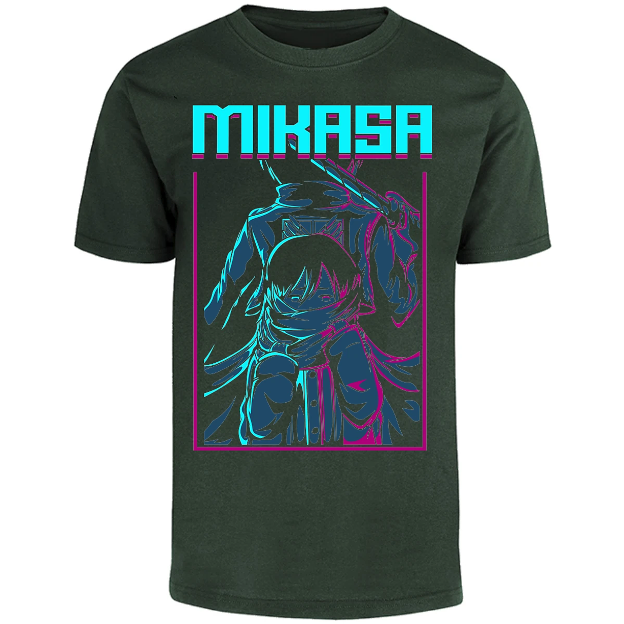 Playera Attack On Titan Mikasa Anime para Adulto 30
