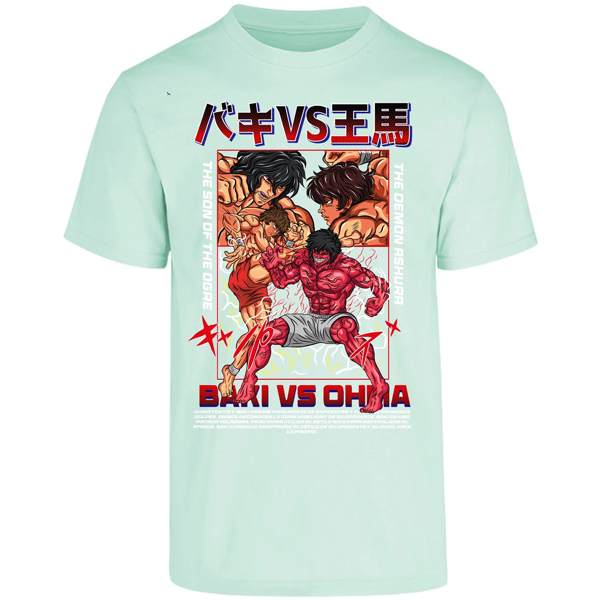 Playera Baki Baki Vs Ohma para Adulto 9