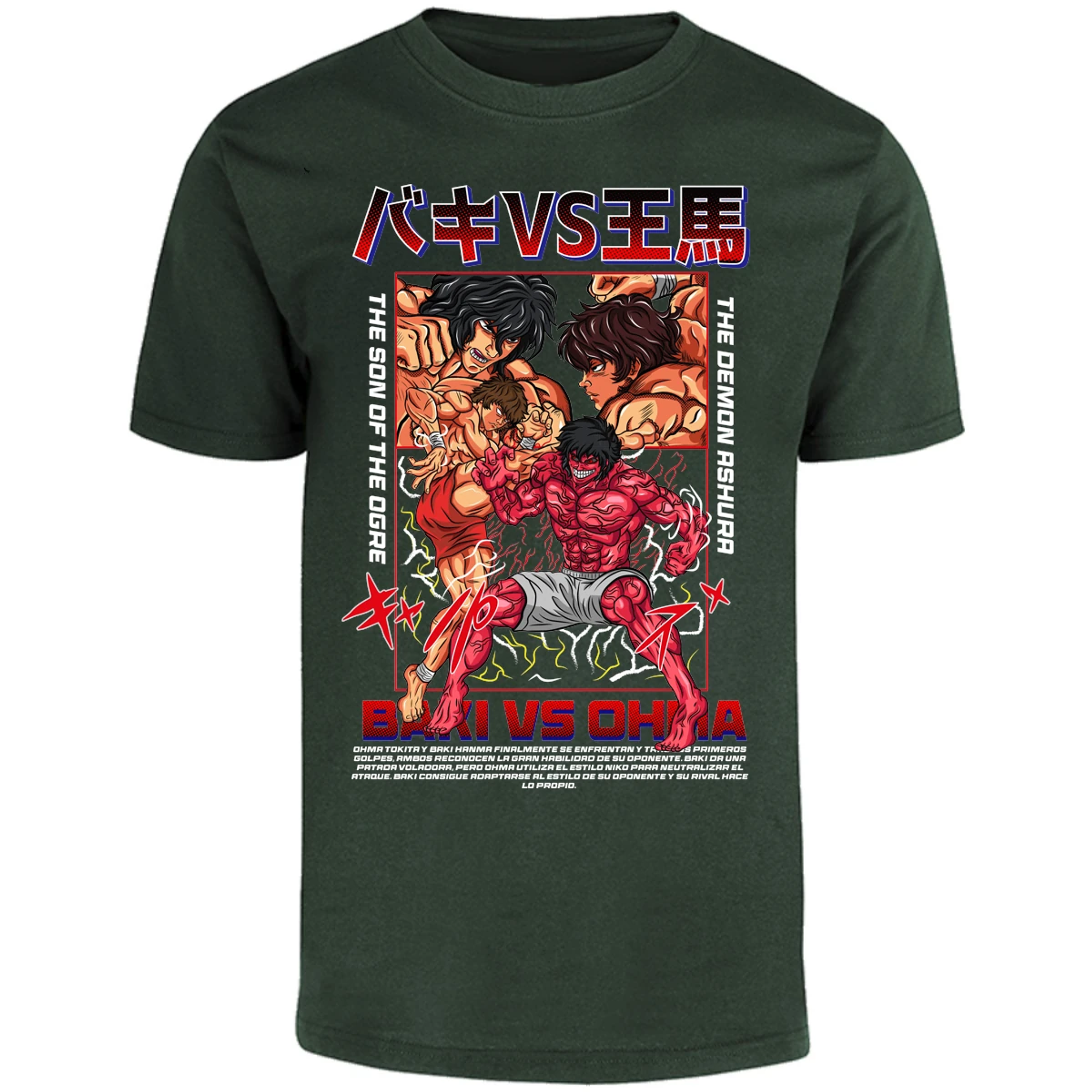 Playera Baki Baki Vs Ohma para Adulto 2