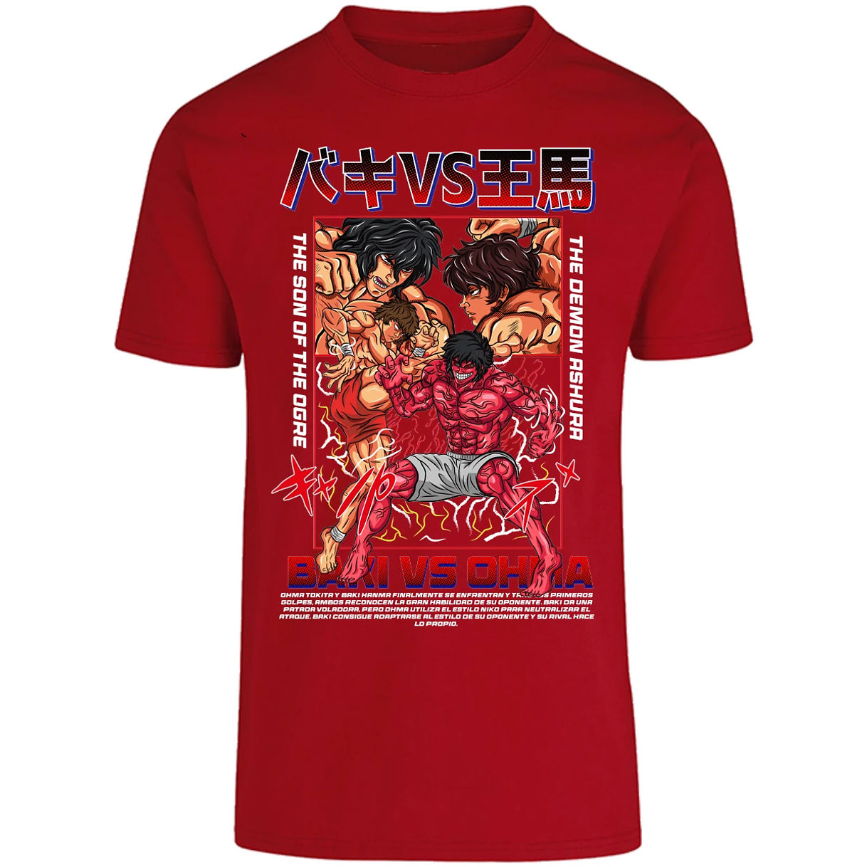 Playera Baki Baki Vs Ohma para Adulto 3