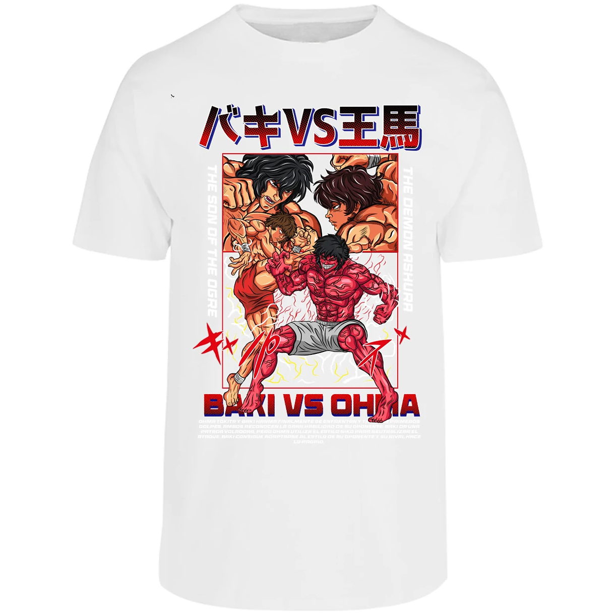 Playera Baki Baki Vs Ohma para Adulto 7