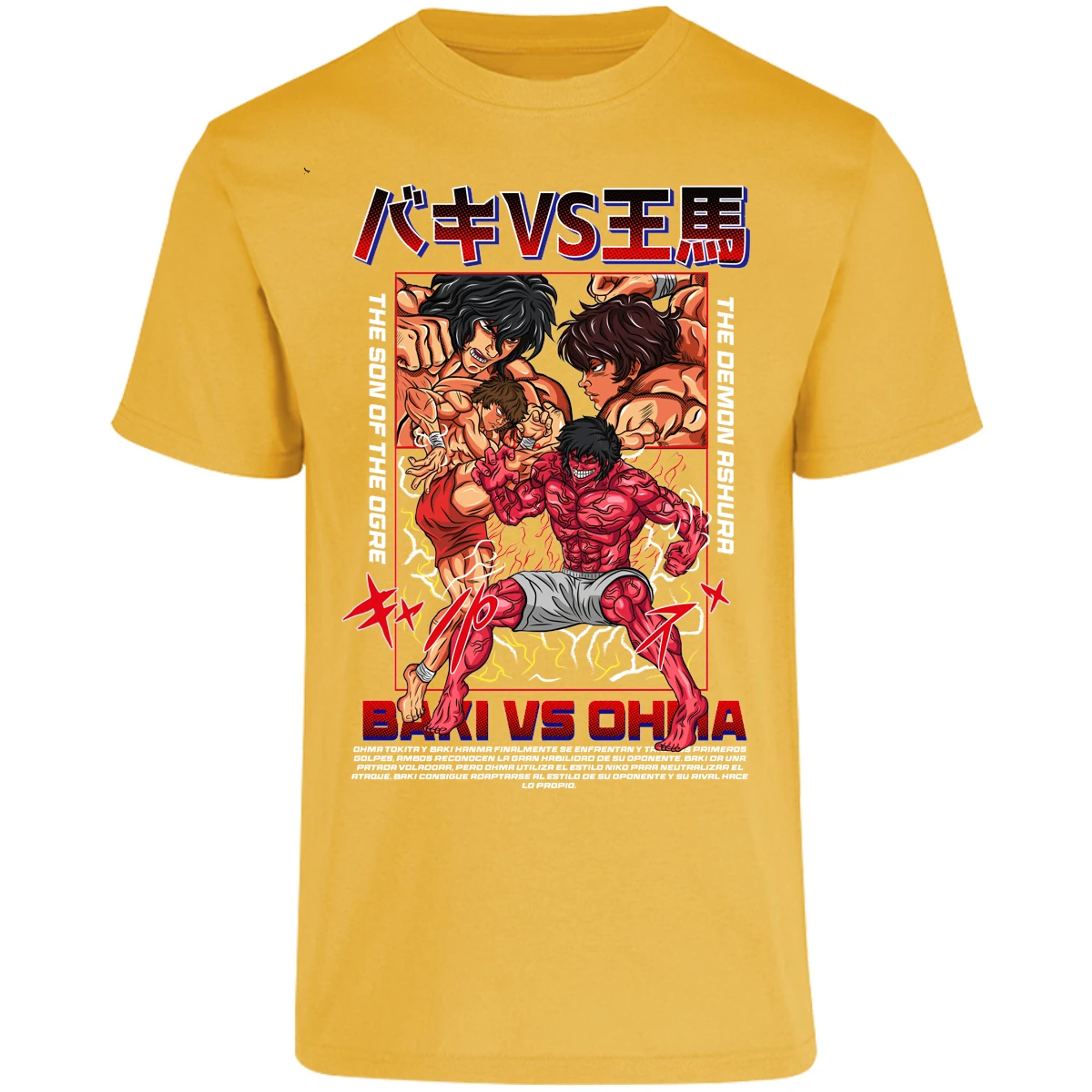 Playera Baki Baki Vs Ohma para Adulto 14