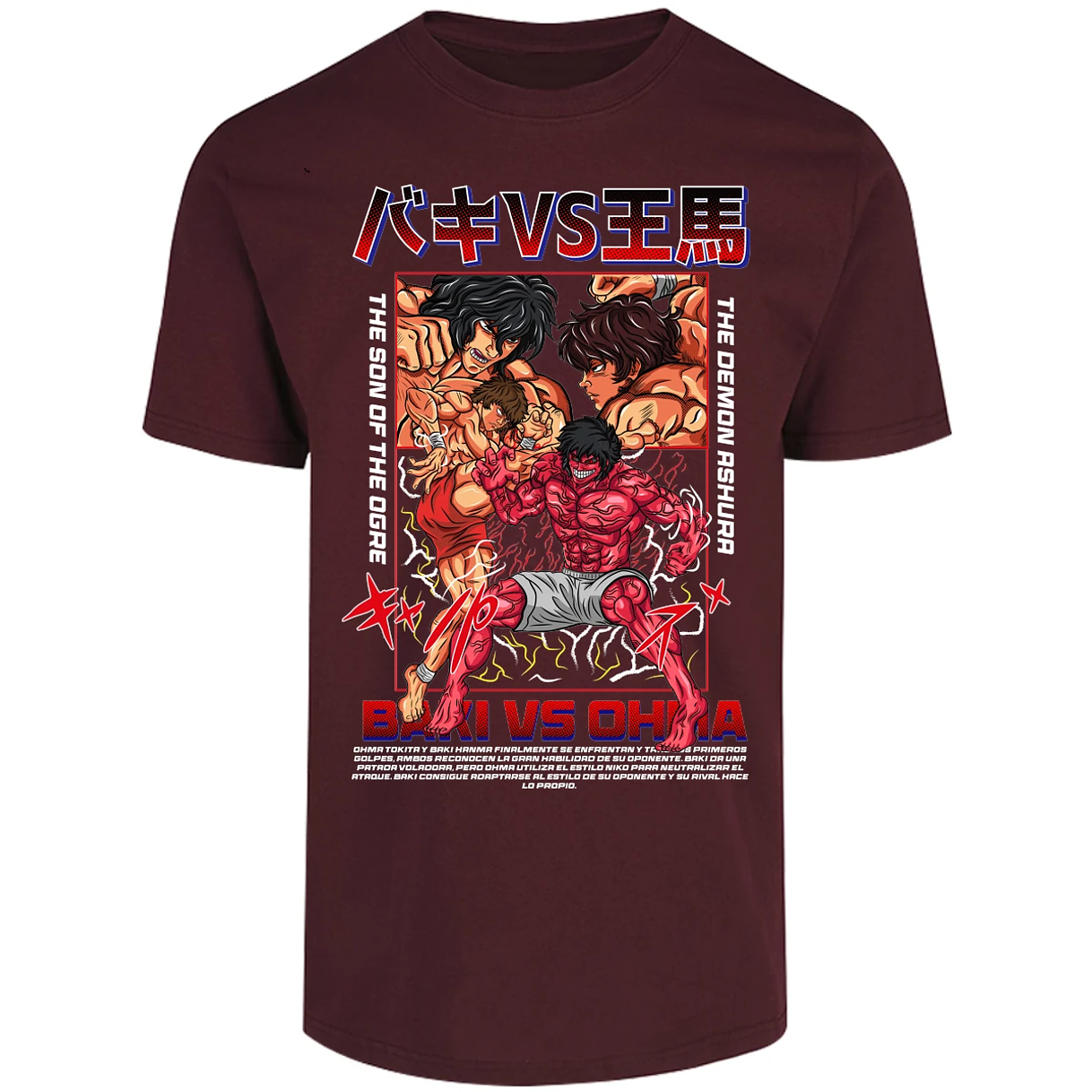 Playera Baki Baki Vs Ohma para Adulto 16