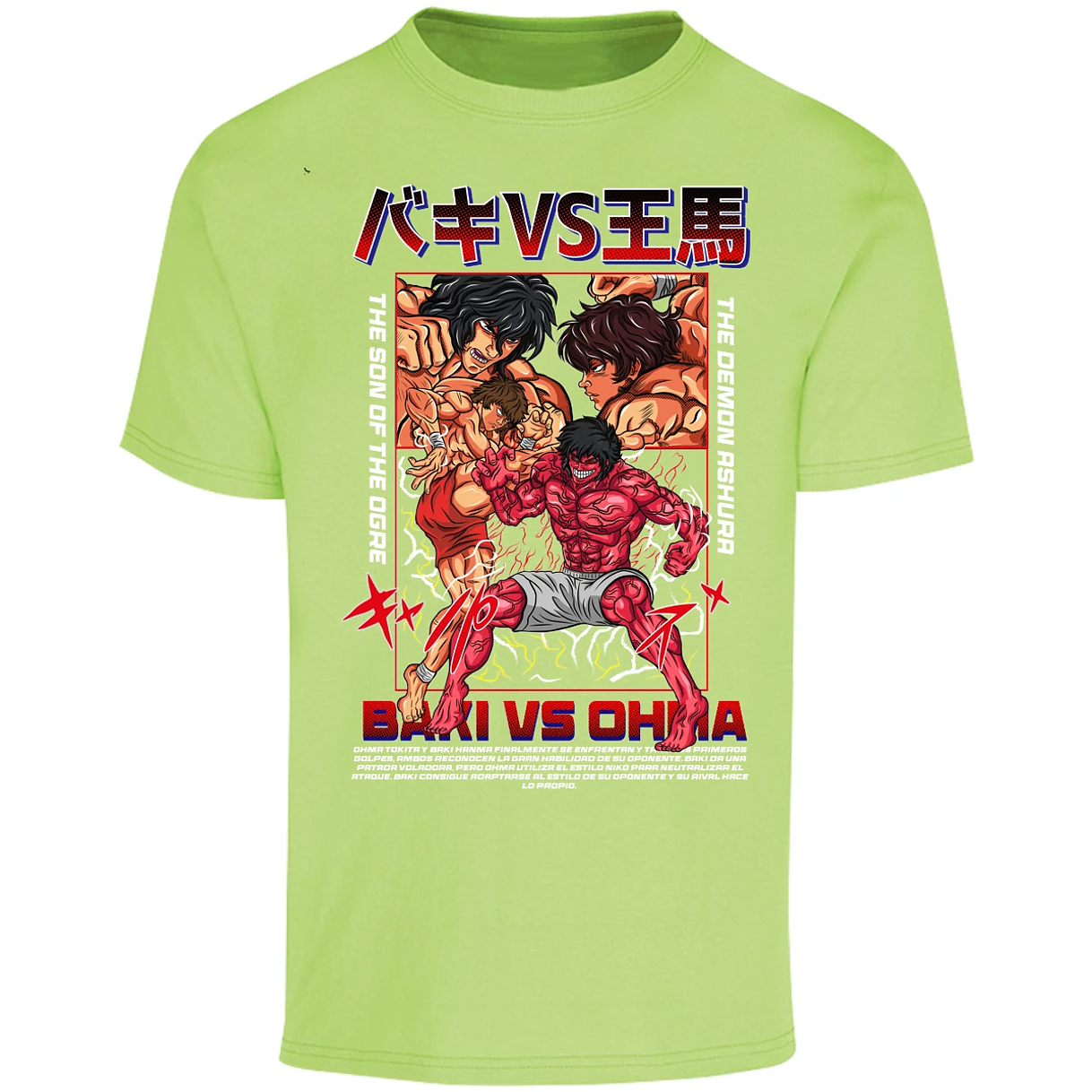 Playera Baki Baki Vs Ohma para Adulto 17