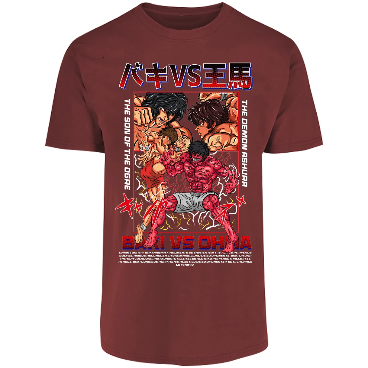 Playera Baki Baki Vs Ohma para Adulto 21