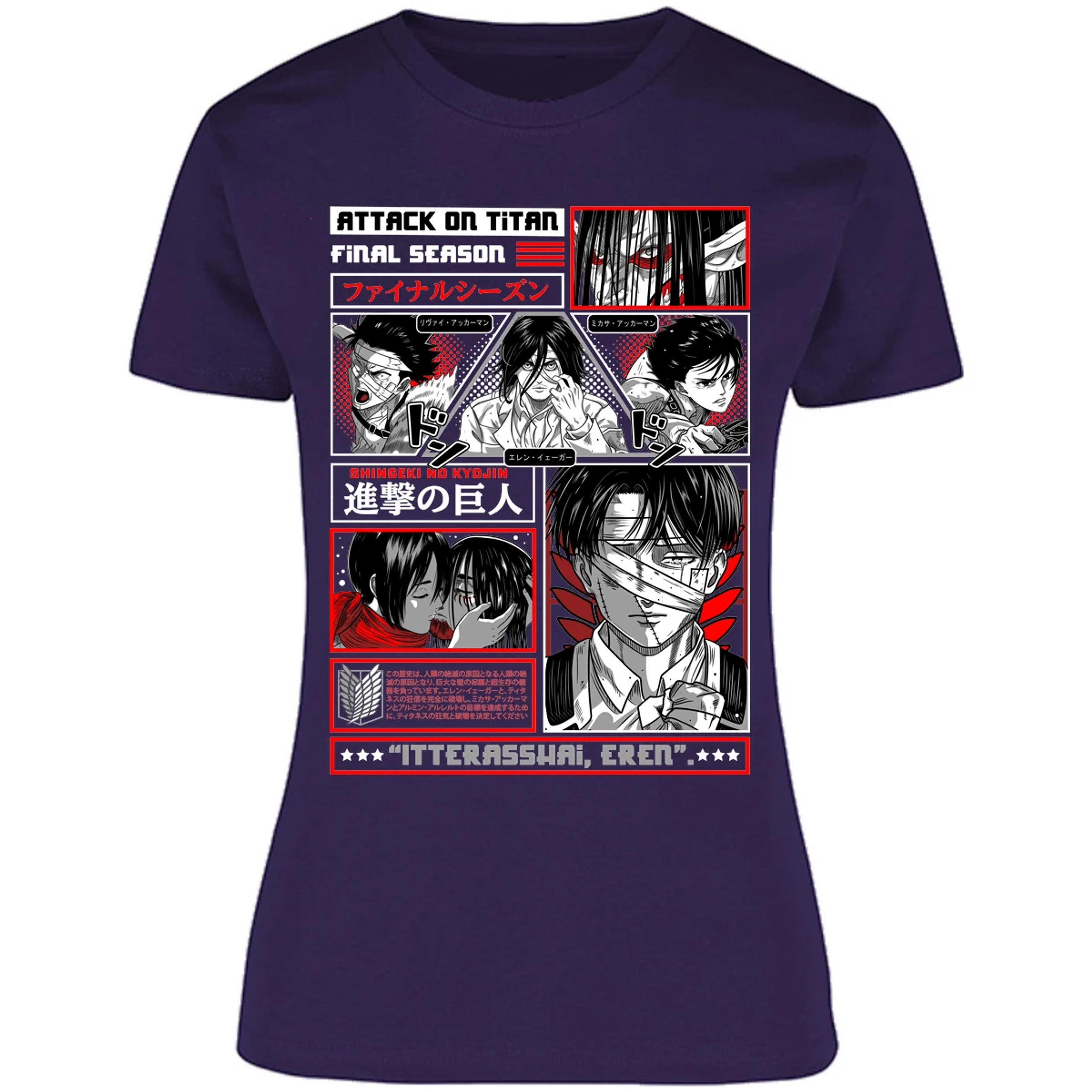 Blusa Attack On Titan Attack On Titan Blusa para Mujer 17