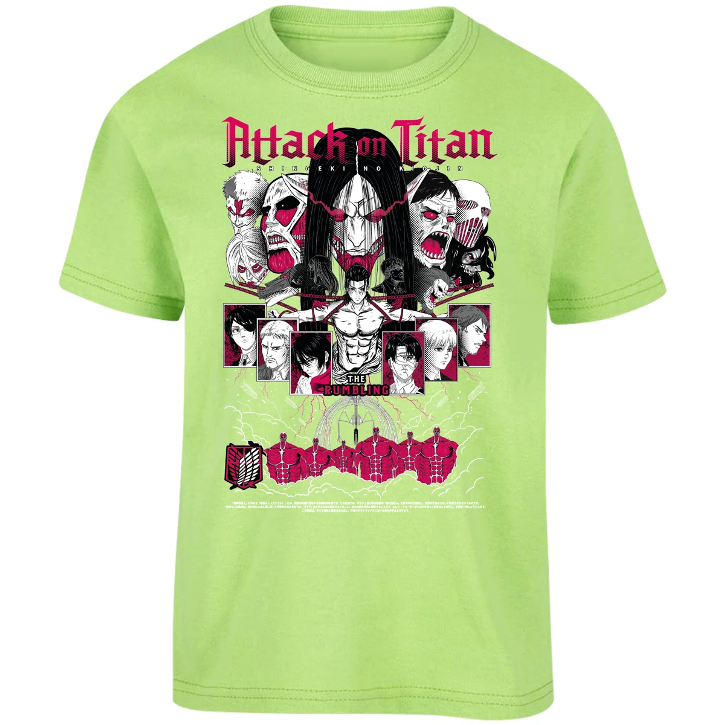 Playera Attack On Titan Shingeki Anime para Niño 3