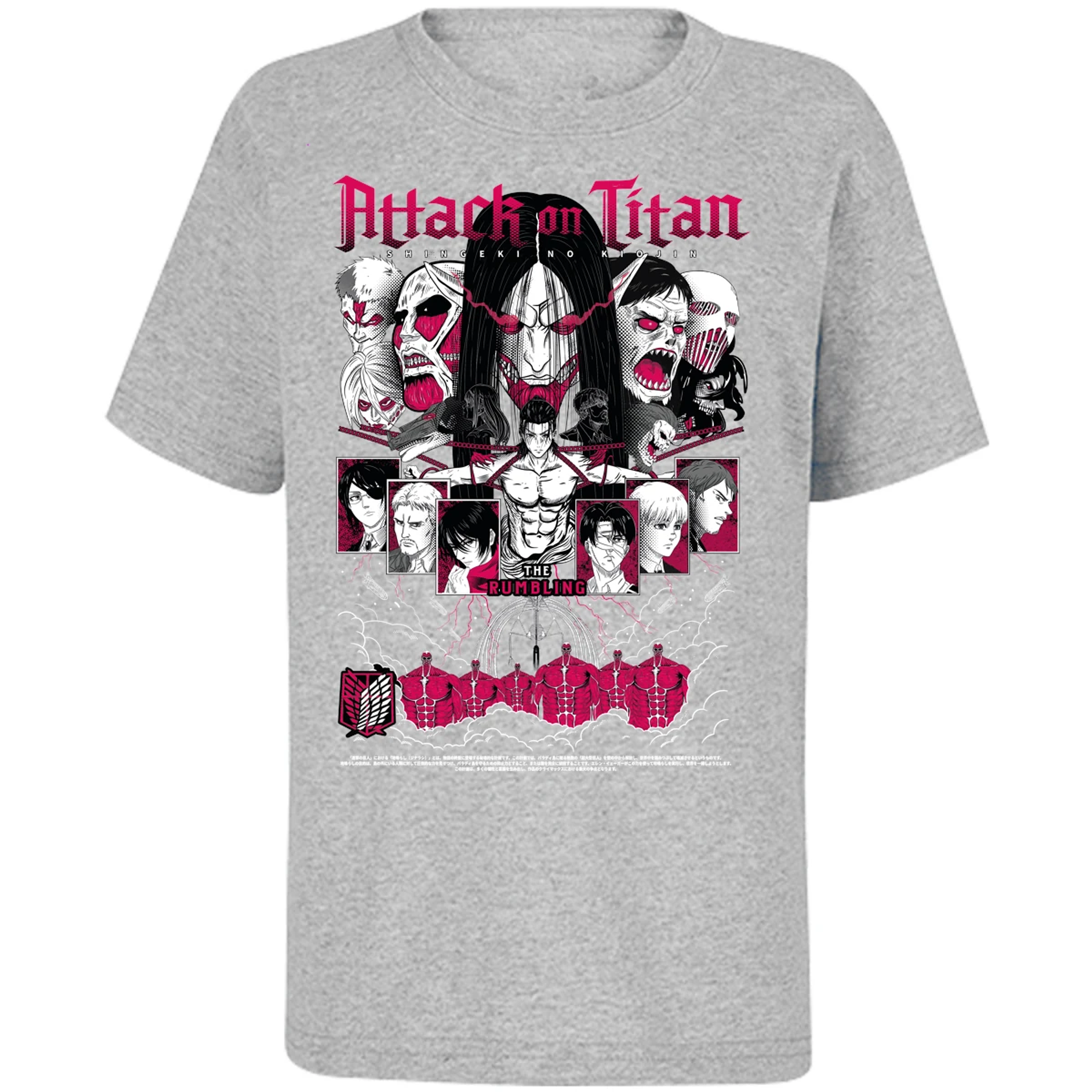 Playera Attack On Titan Shingeki Anime para Niño 10