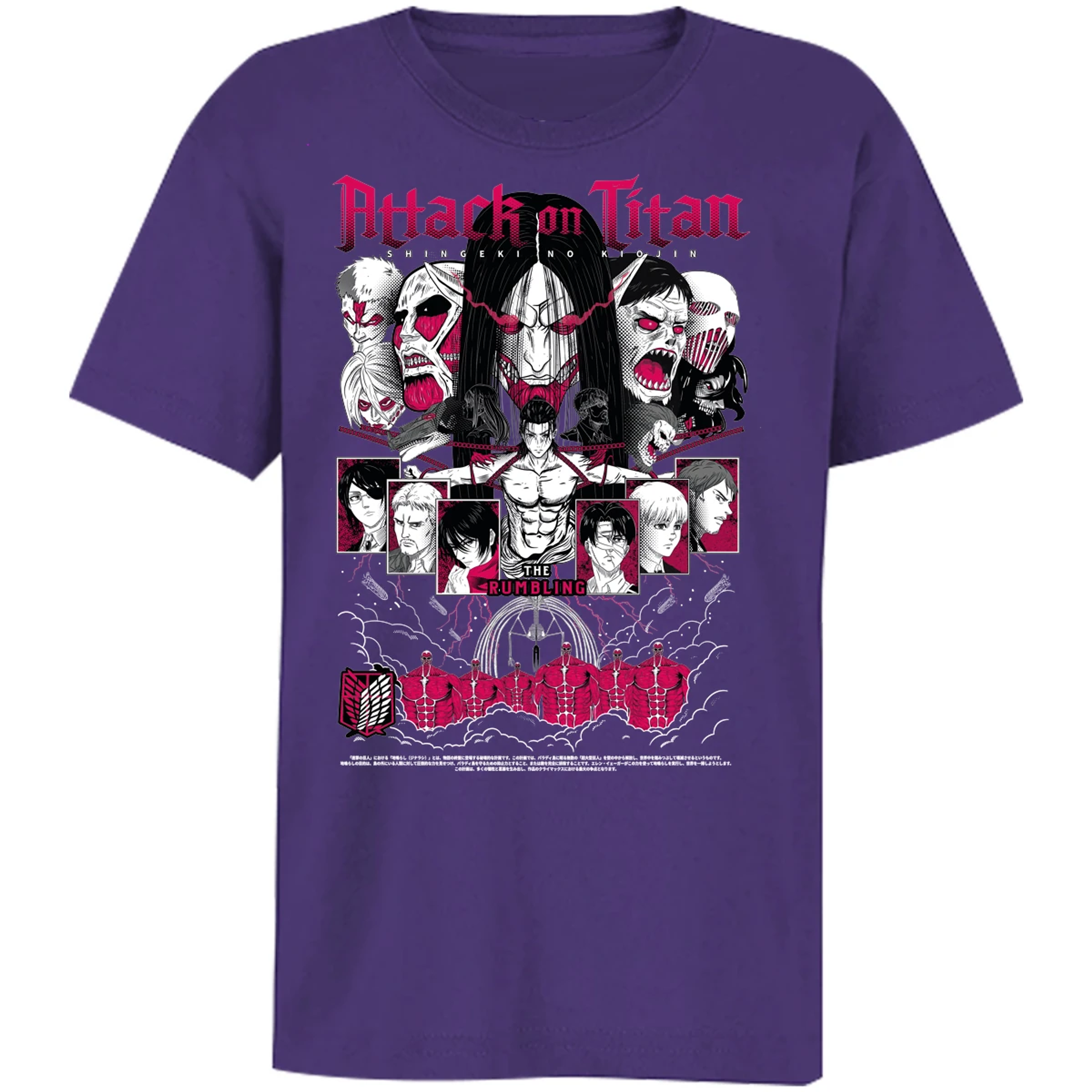 Playera Attack On Titan Shingeki Anime para Niño 15