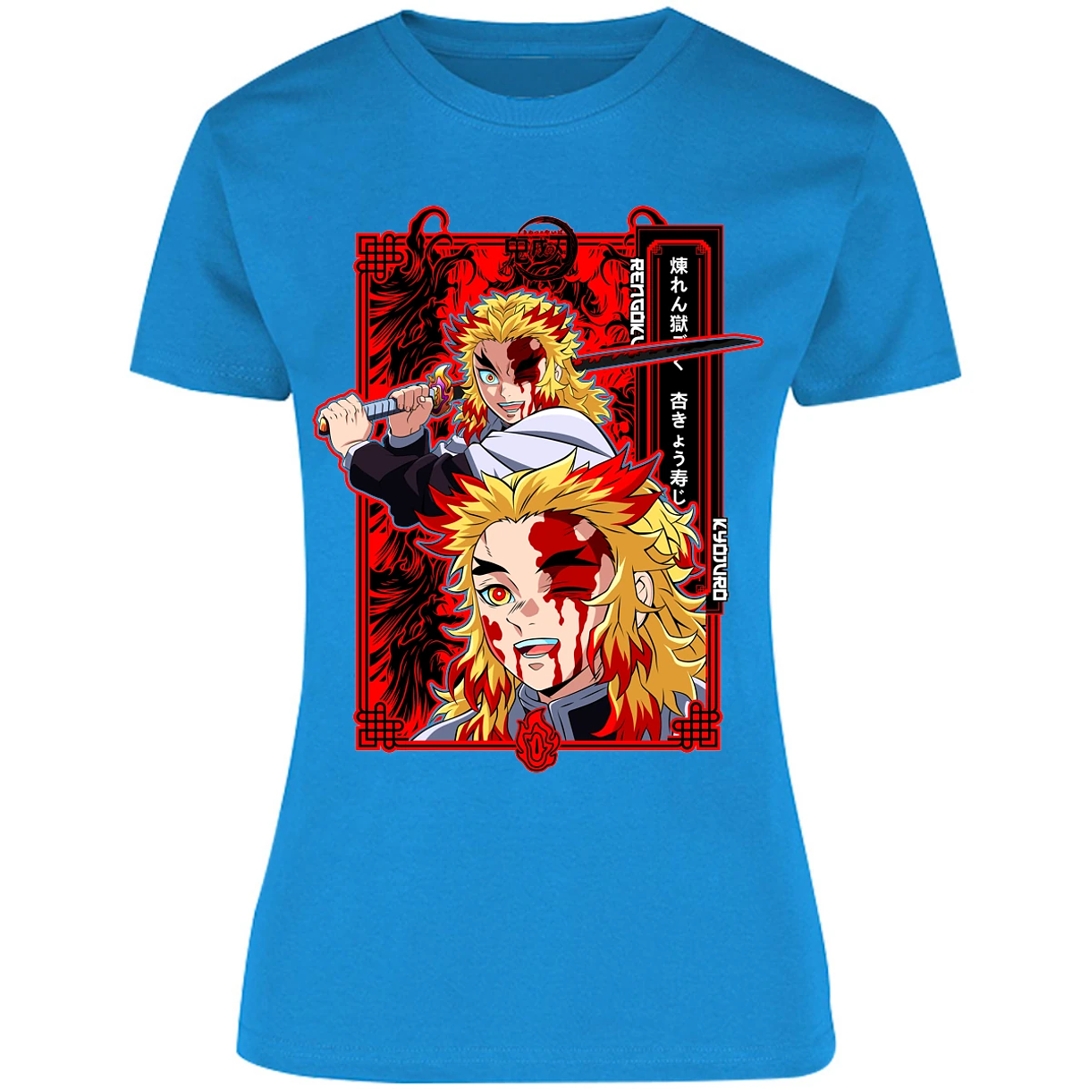 Blusa Demon Slayer Kyojuro Anime Blusa para Mujer 11