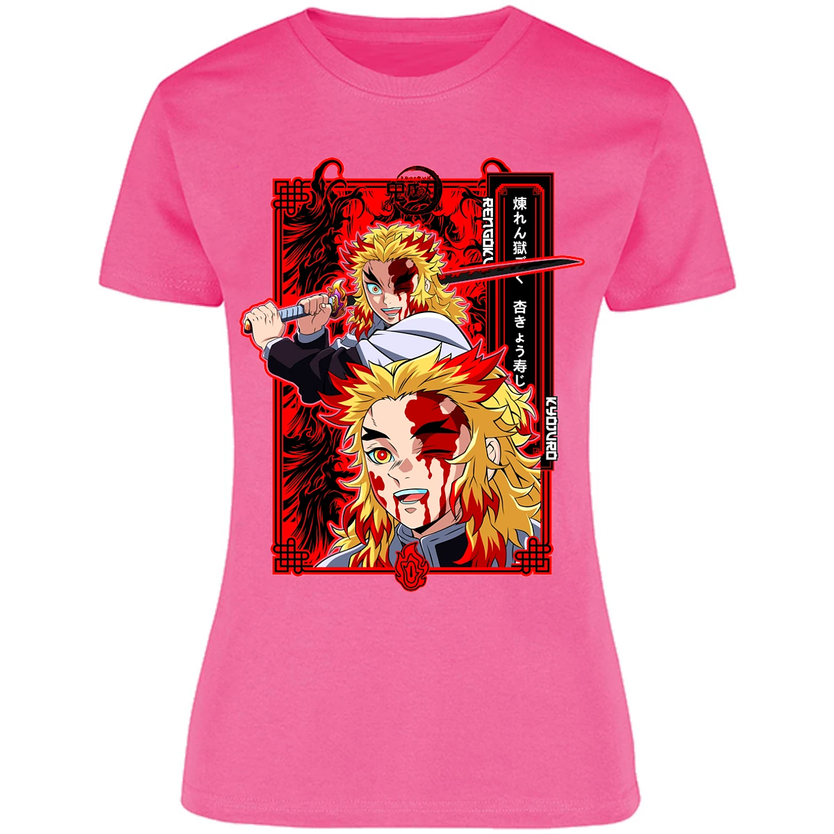 Blusa Demon Slayer Kyojuro Anime Blusa para Mujer 2