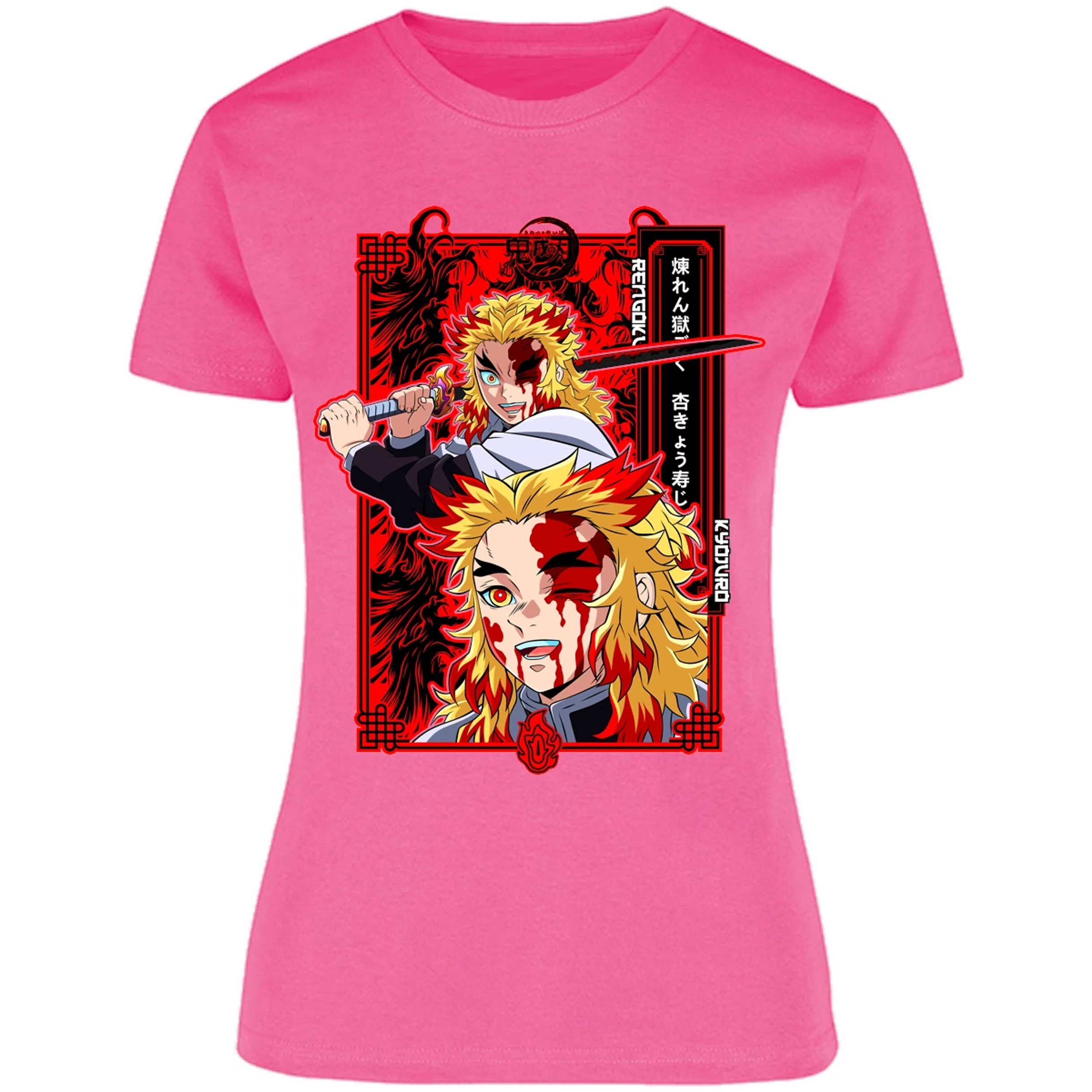 Blusa Demon Slayer Kyojuro Anime Blusa para Mujer 2