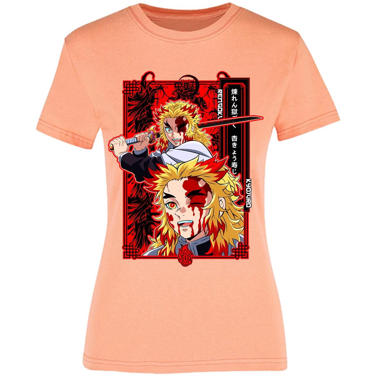Blusa Demon Slayer Kyojuro Anime Blusa para Mujer 8