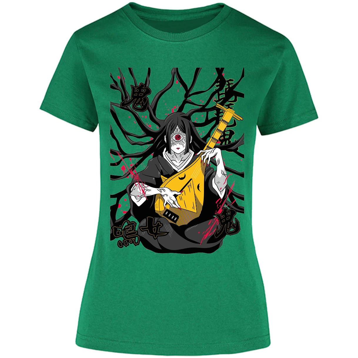 Blusa Demon Slayer Luna Superior Nakime Blusa para Mujer 15