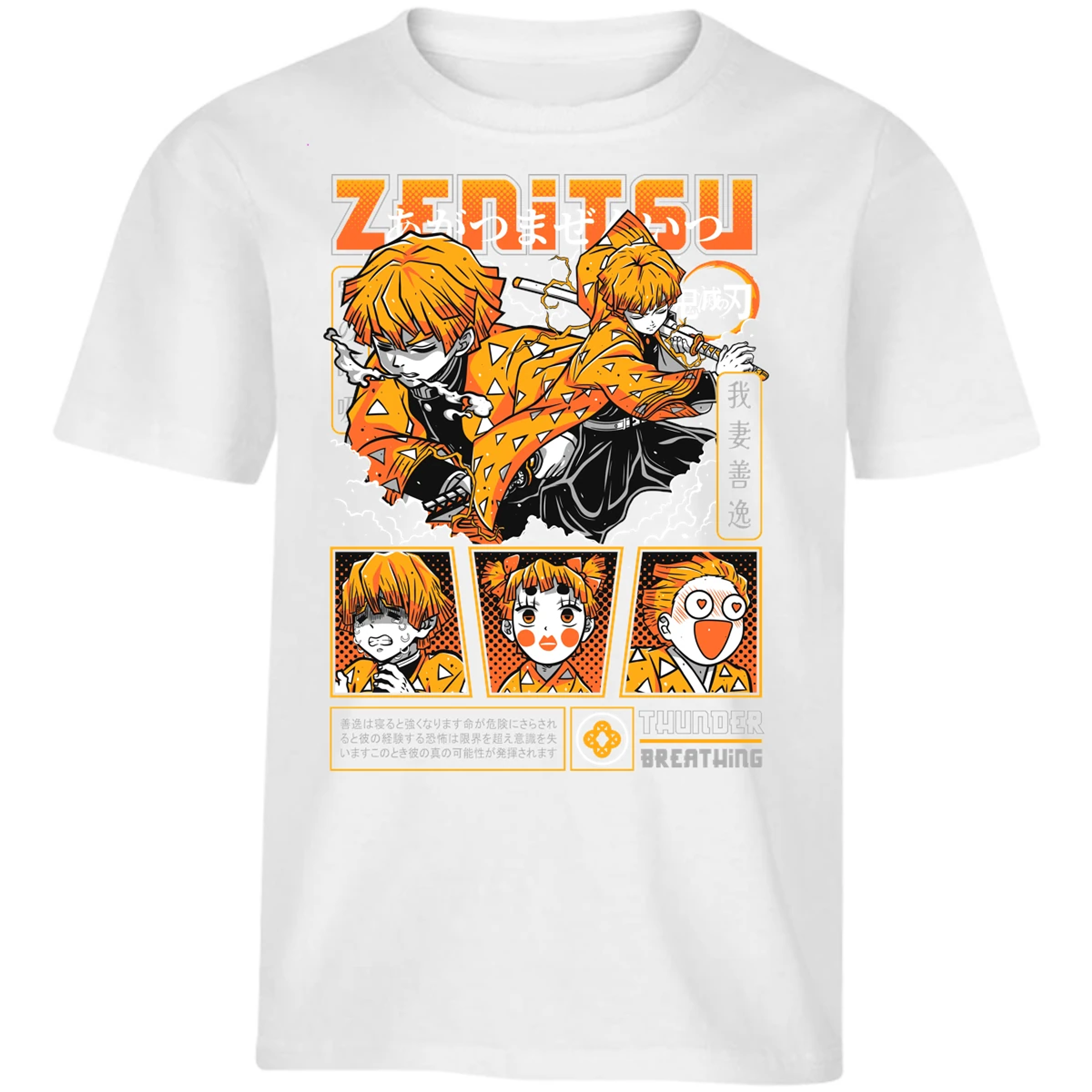 Playera Demon Slayer Zenitsu para Niño 10