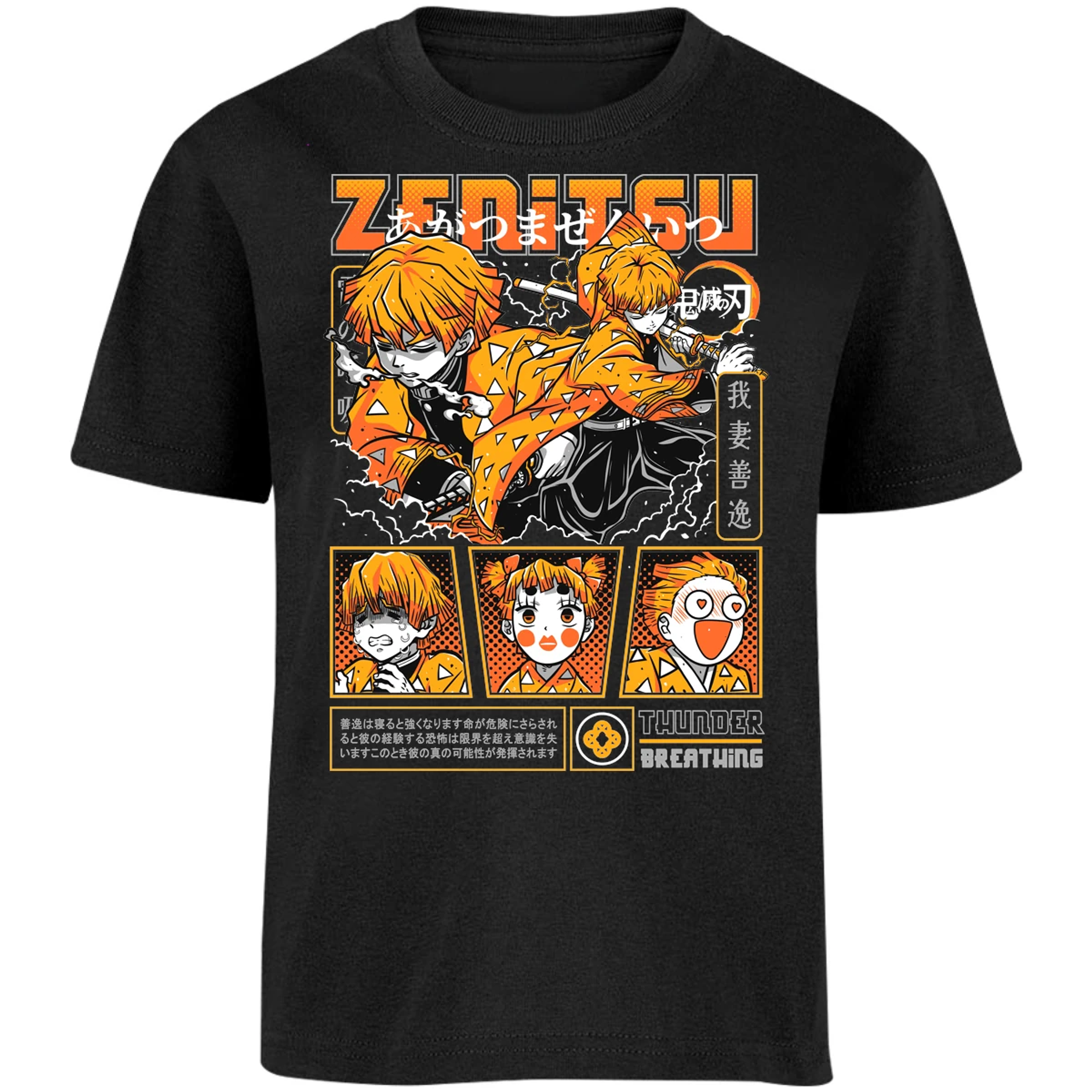 Playera Demon Slayer Zenitsu para Niño 8
