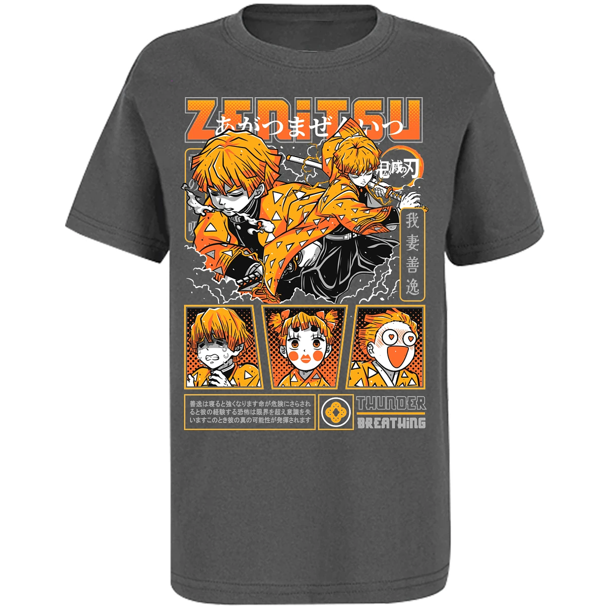 Playera Demon Slayer Zenitsu para Niño 11