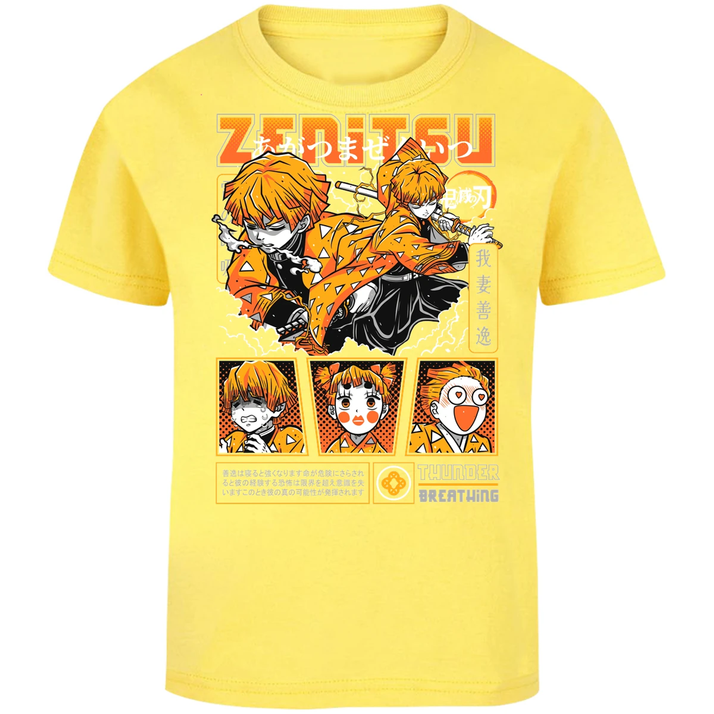 Playera Demon Slayer Zenitsu para Niño 17
