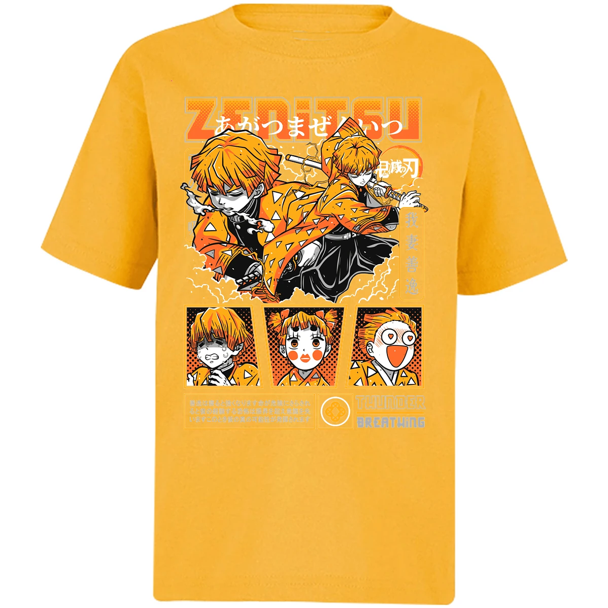 Playera Demon Slayer Zenitsu para Niño 12