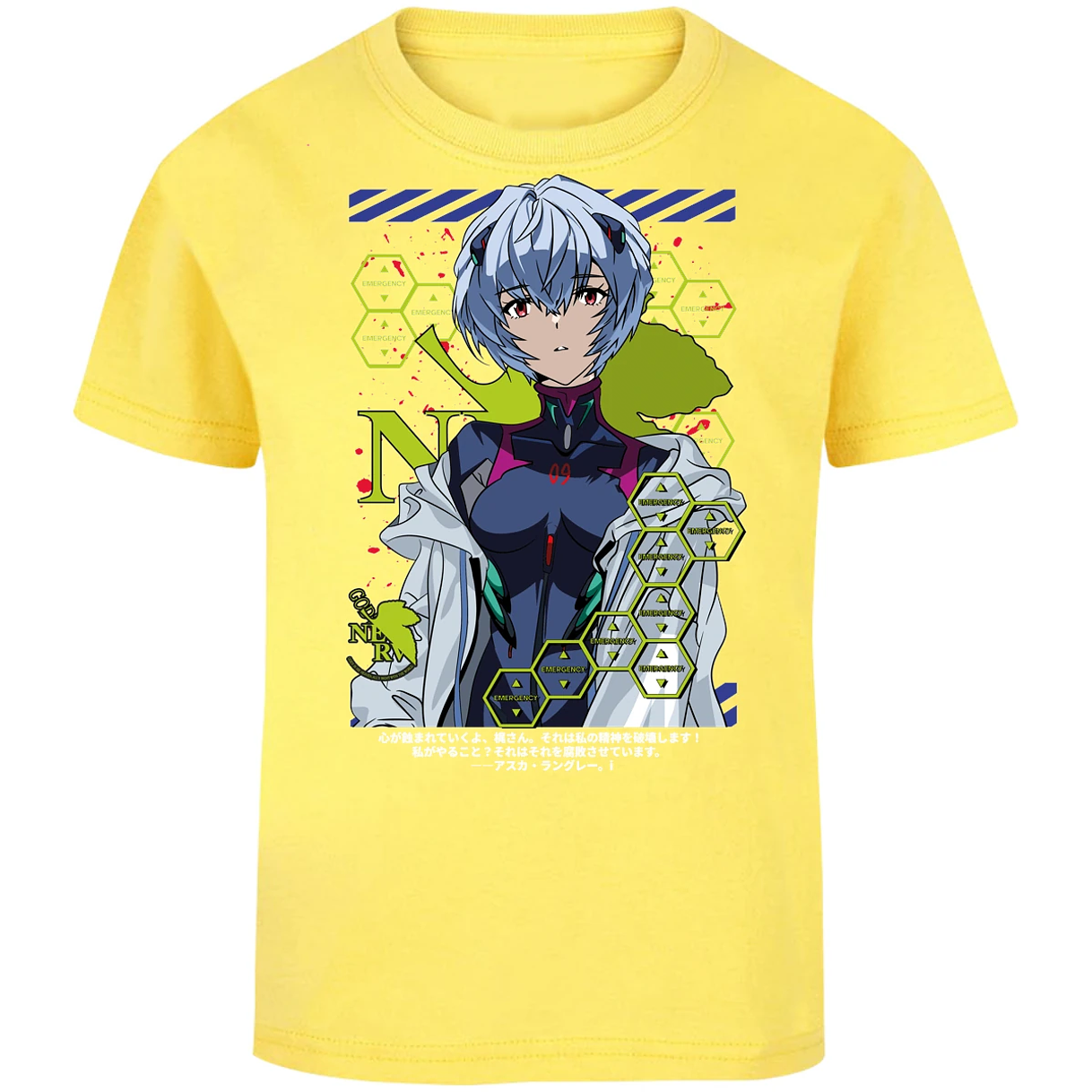 Playera Evangelion Rei Ayanami para Niño 14