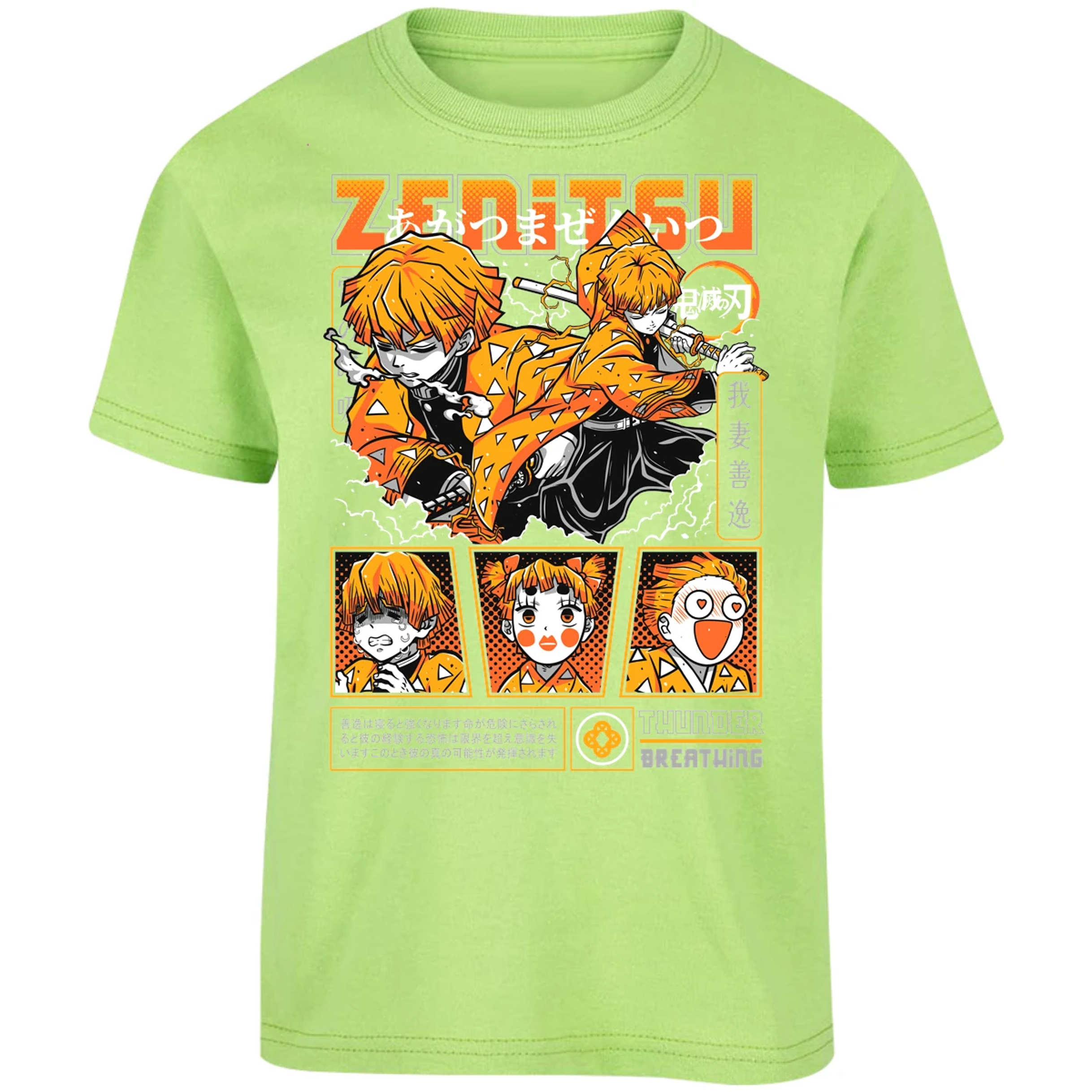 Playera Demon Slayer Zenitsu para Niño 4
