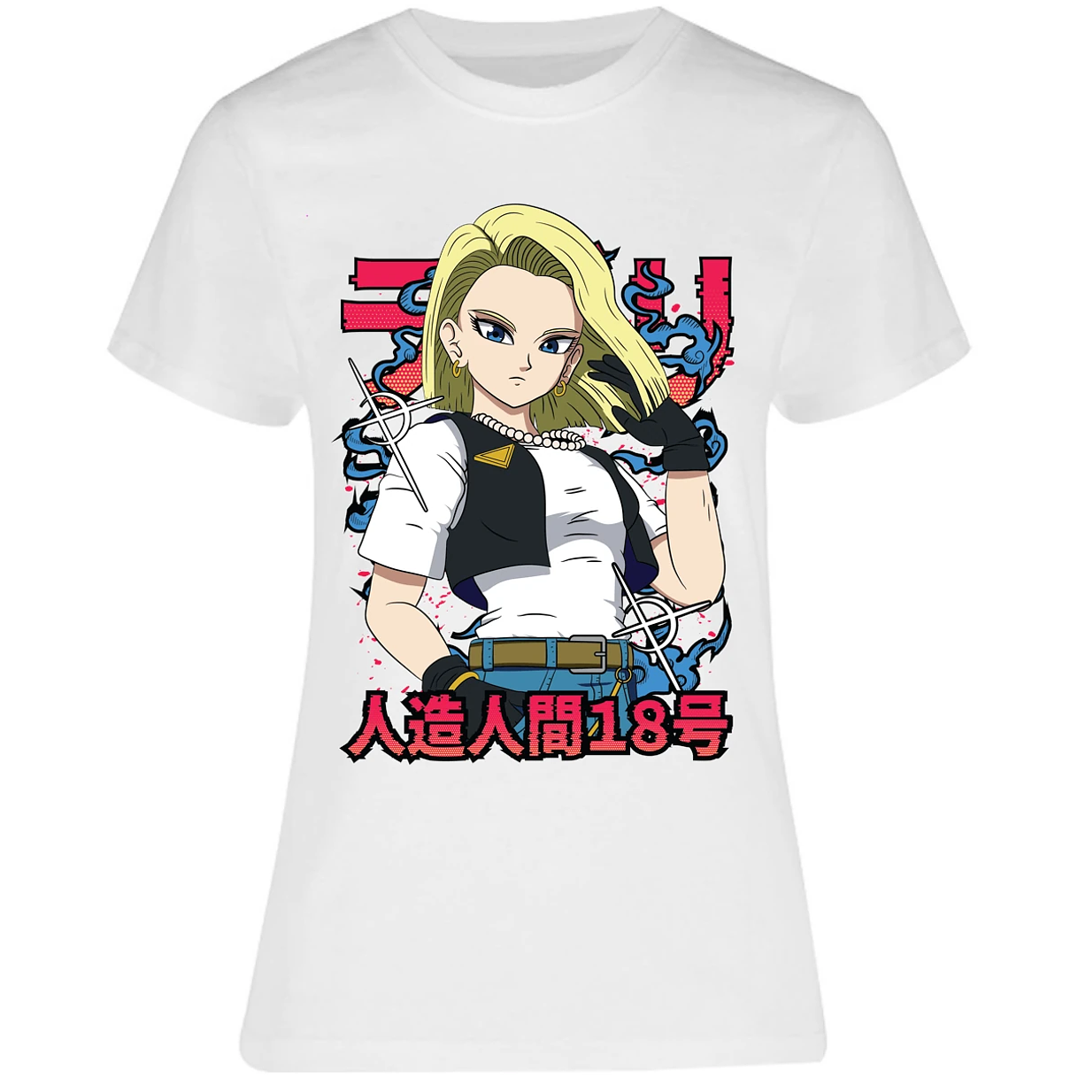 Blusa Dragon Ball Androide 18 Anime Blusa para Mujer 3