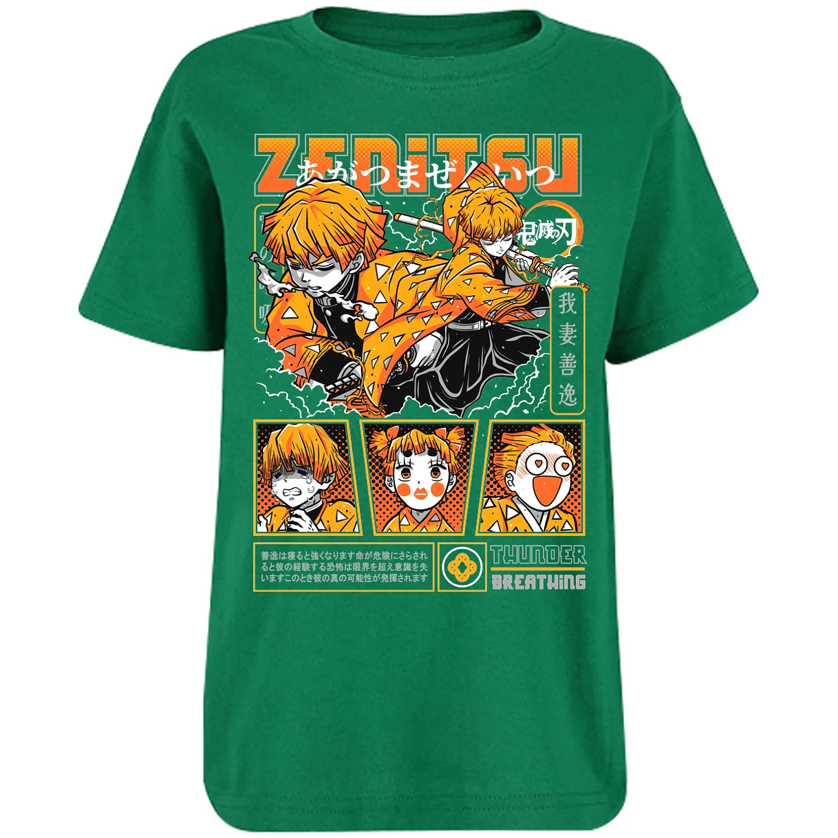 Playera Demon Slayer Zenitsu para Niño 1
