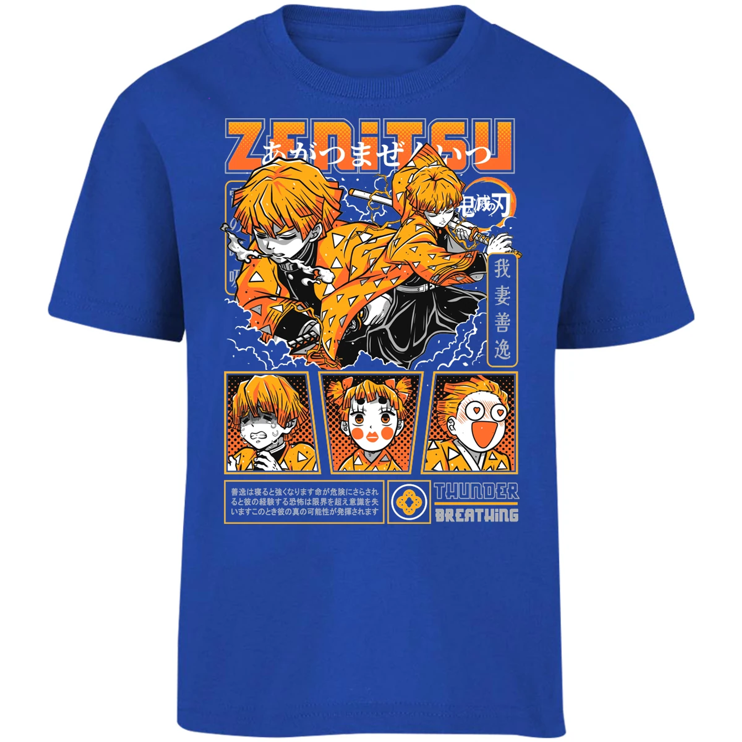 Playera Demon Slayer Zenitsu para Niño 14