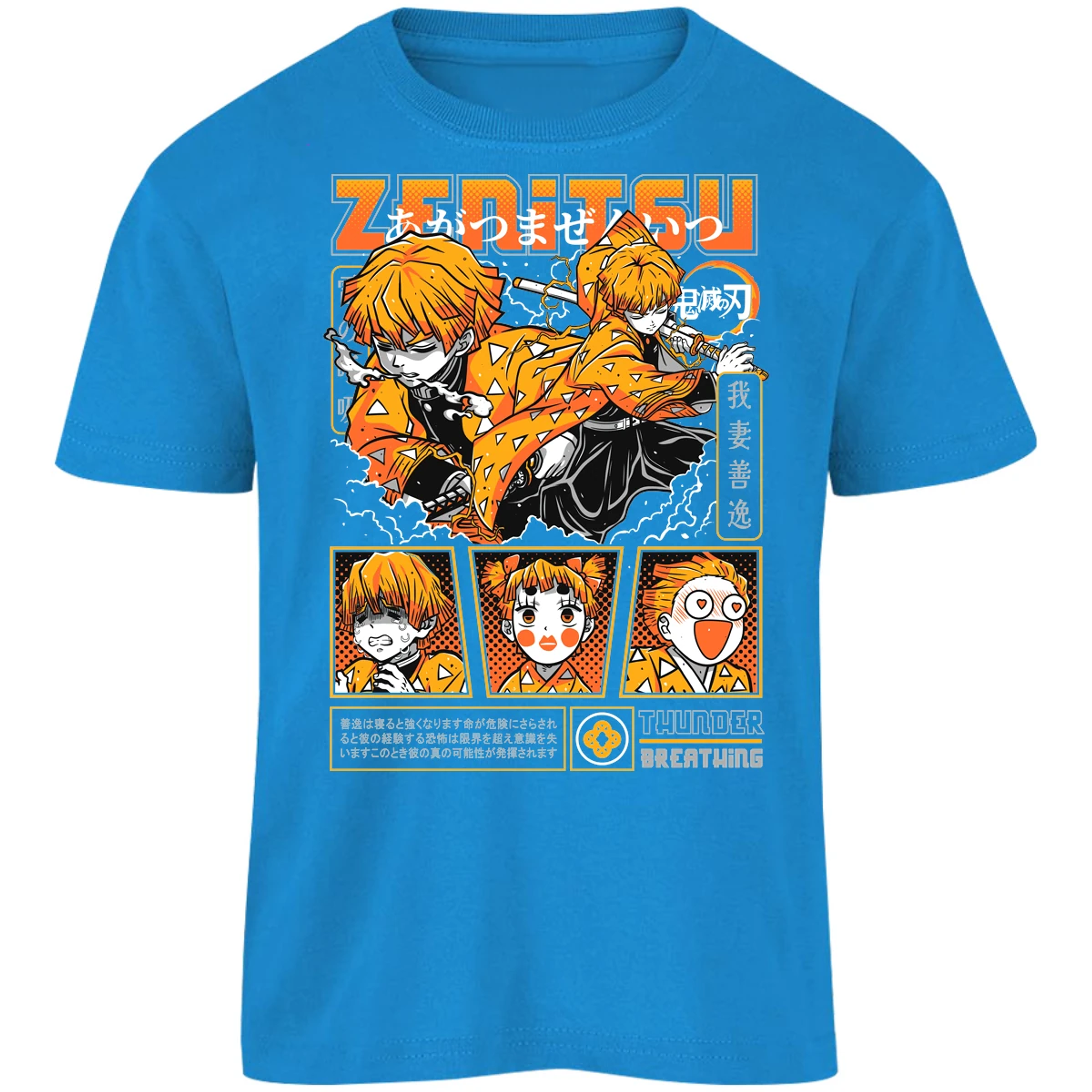 Playera Demon Slayer Zenitsu para Niño 9