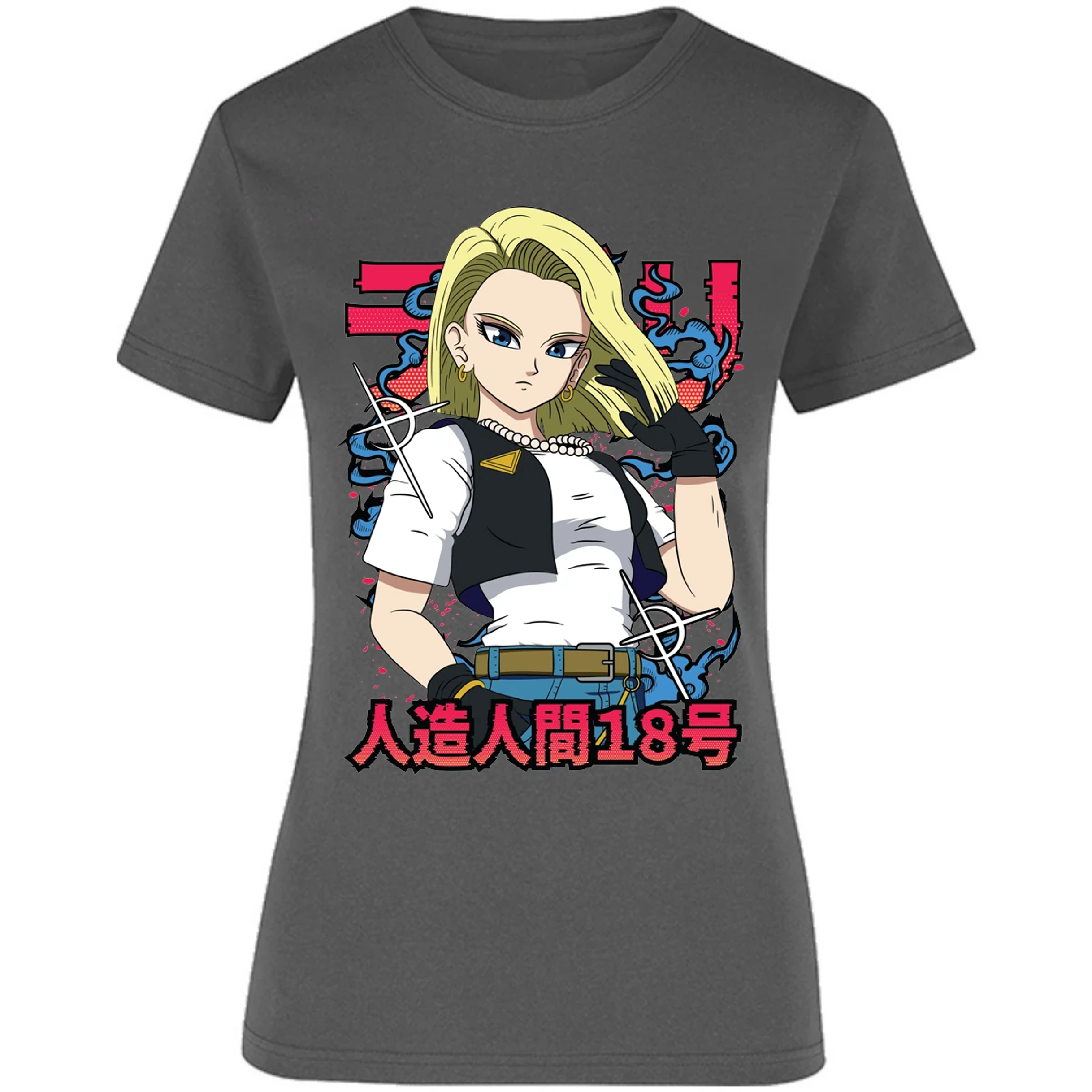 Blusa Dragon Ball Androide 18 Anime Blusa para Mujer 1