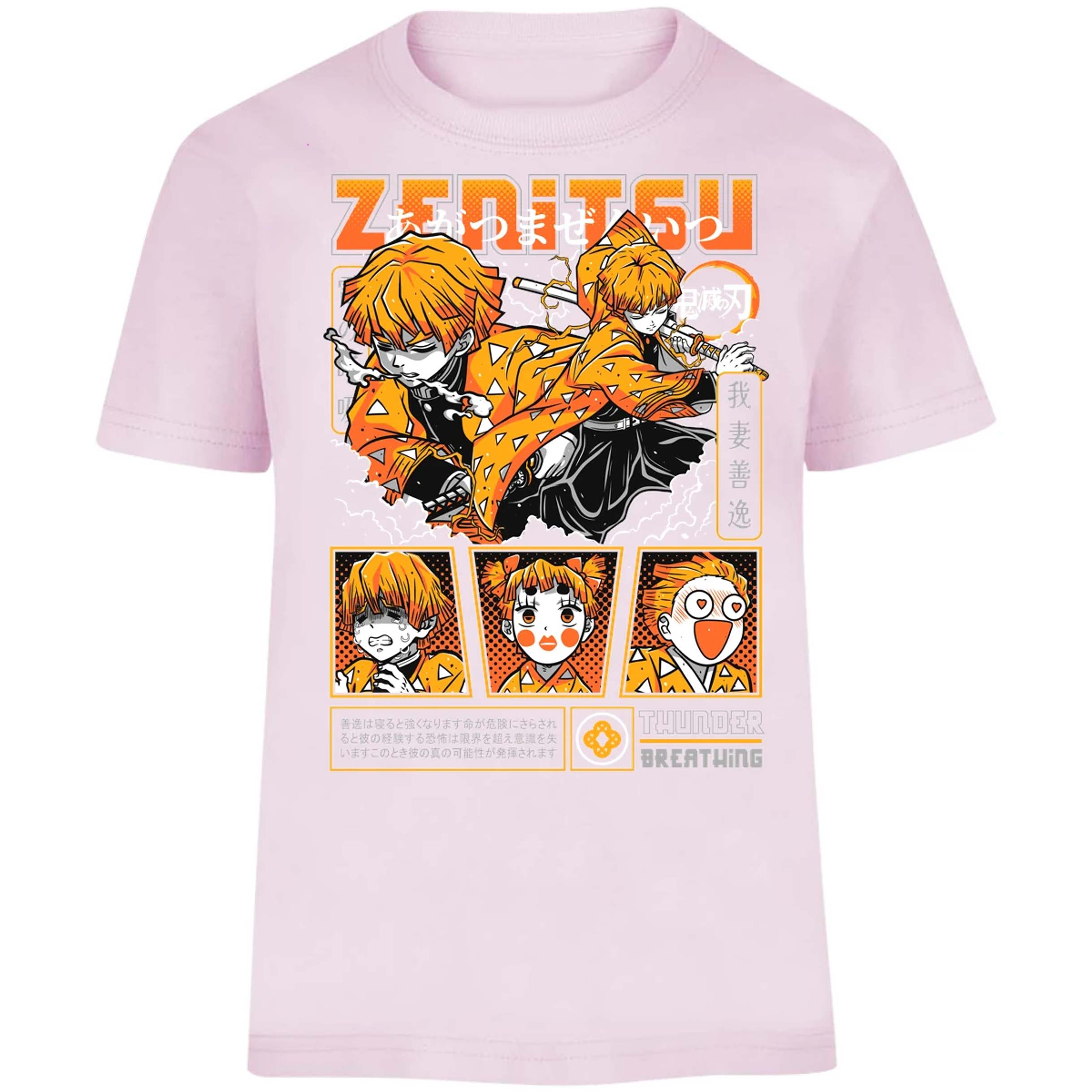 Playera Demon Slayer Zenitsu para Niño 3