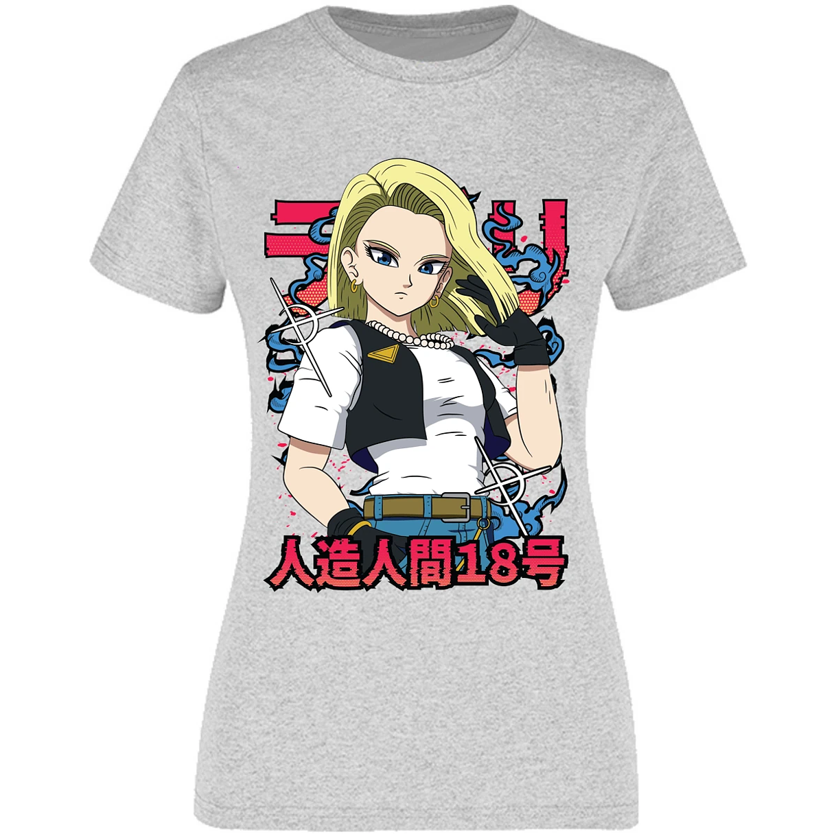 Blusa Dragon Ball Androide 18 Anime Blusa para Mujer 6