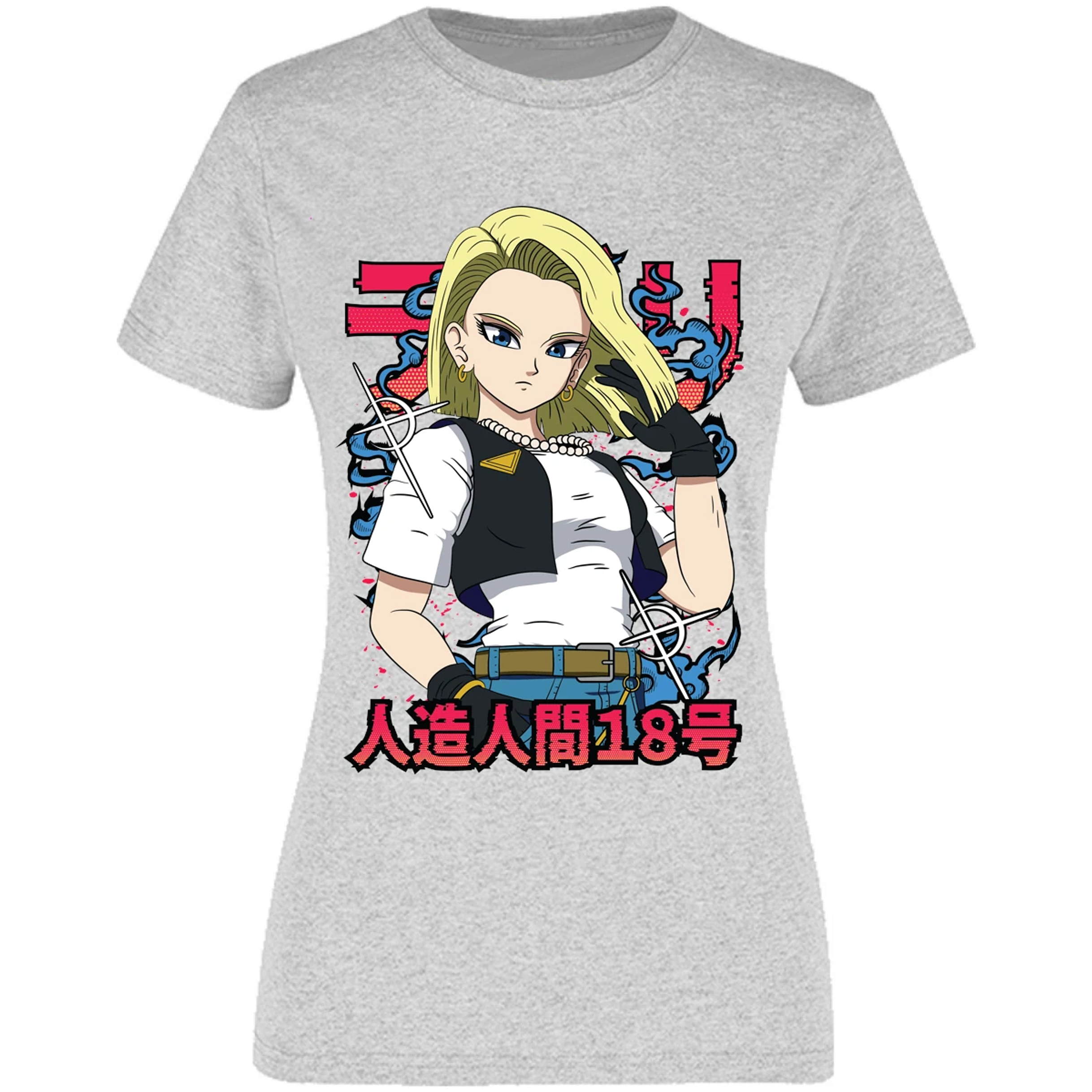 Blusa Dragon Ball Androide 18 Anime Blusa para Mujer 6