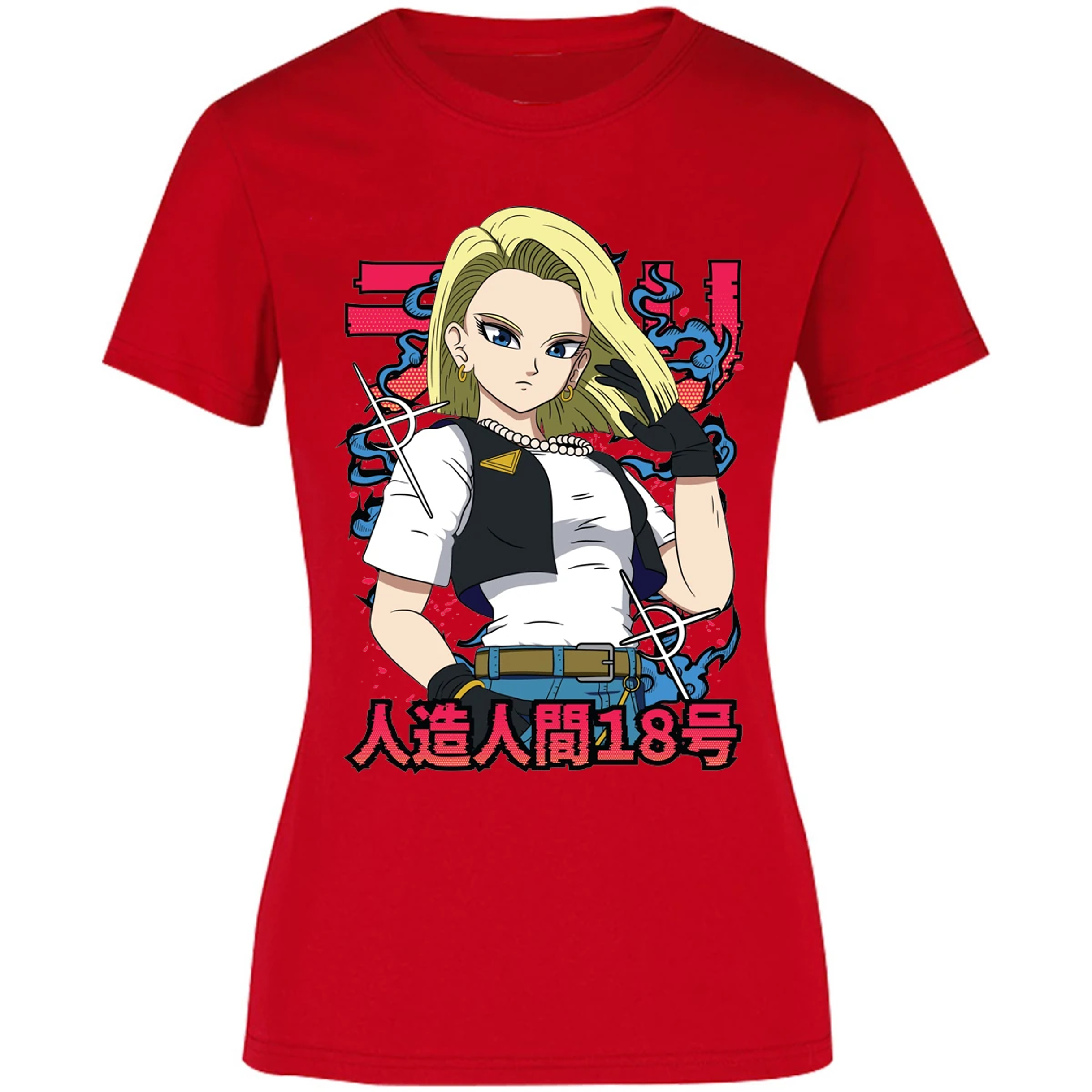 Blusa Dragon Ball Androide 18 Anime Blusa para Mujer 4