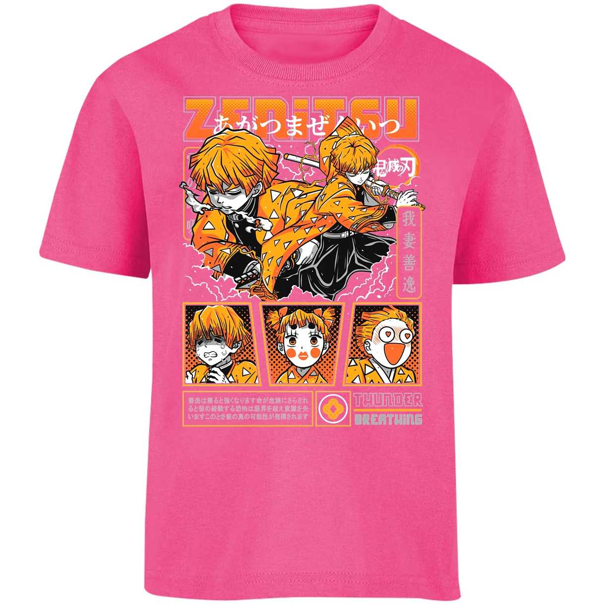 Playera Demon Slayer Zenitsu para Niño 6