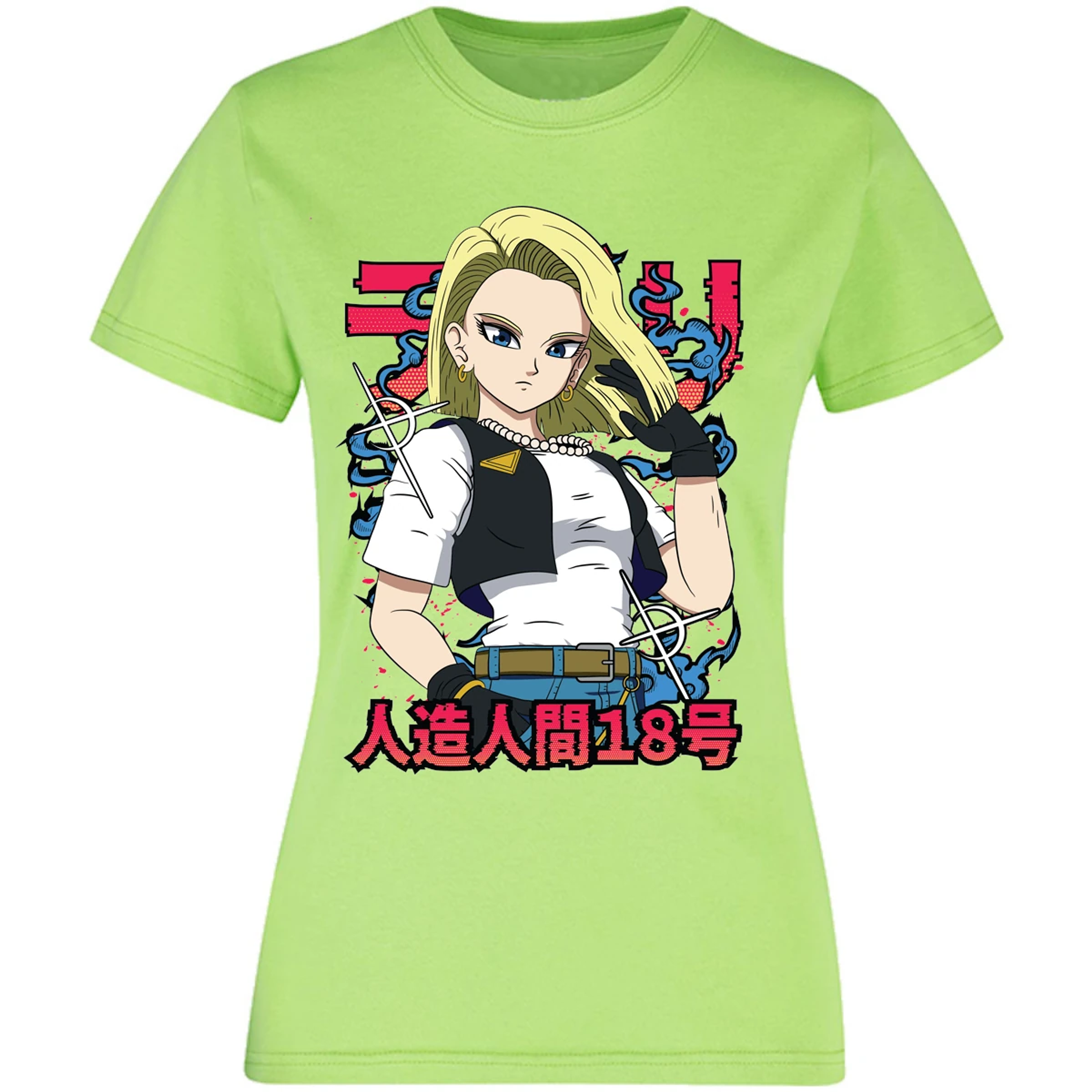 Blusa Dragon Ball Androide 18 Anime Blusa para Mujer 8