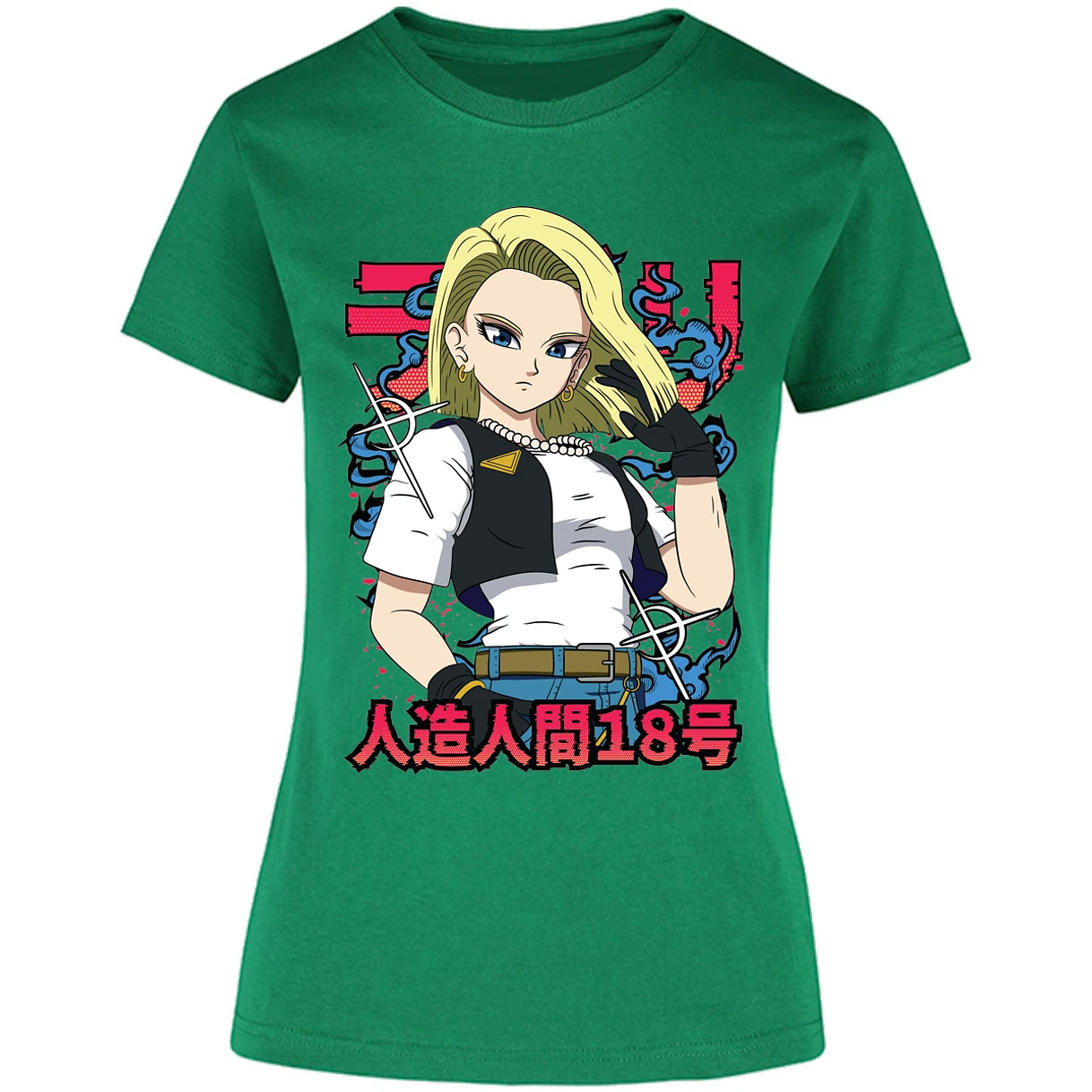 Blusa Dragon Ball Androide 18 Anime Blusa para Mujer 5