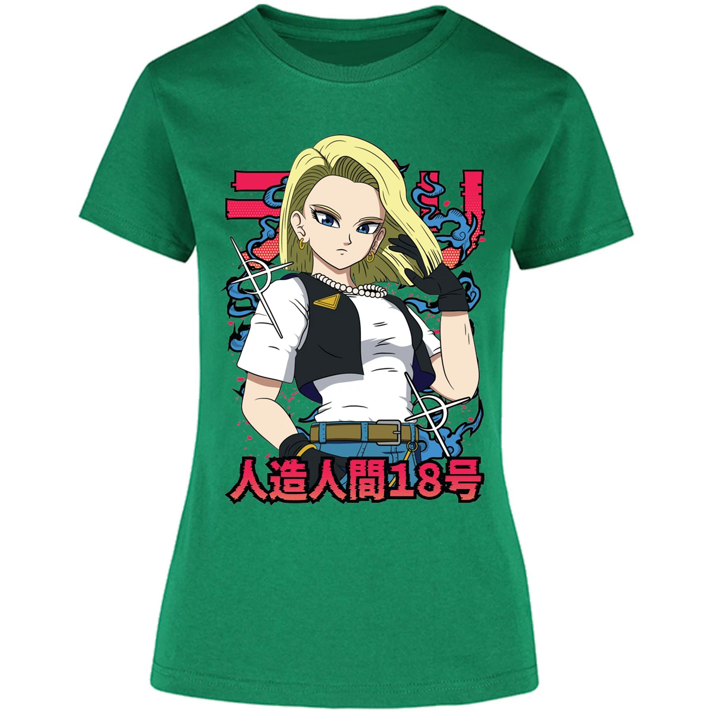Blusa Dragon Ball Androide 18 Anime Blusa para Mujer 5