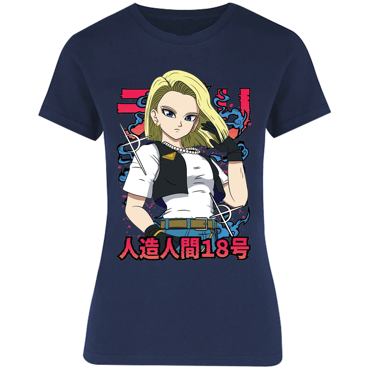 Blusa Dragon Ball Androide 18 Anime Blusa para Mujer 11