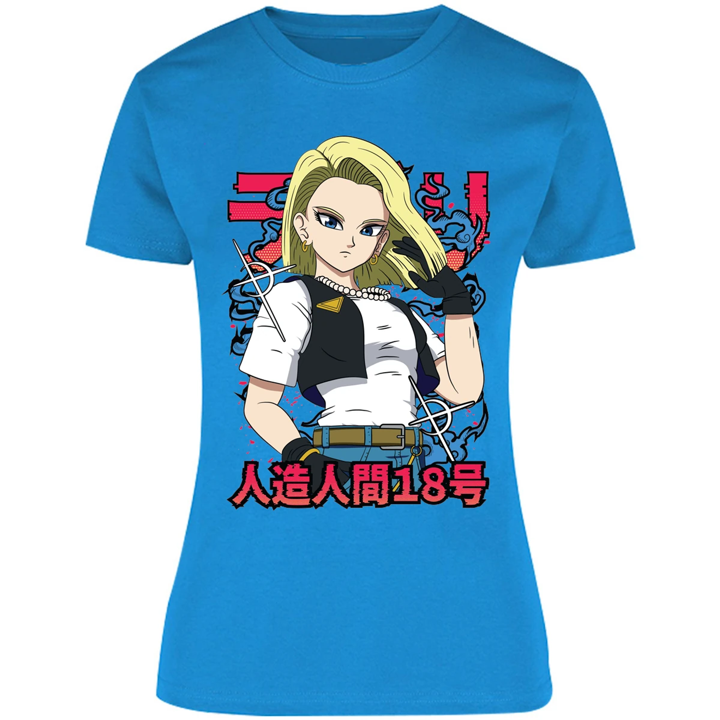 Blusa Dragon Ball Androide 18 Anime Blusa para Mujer 18