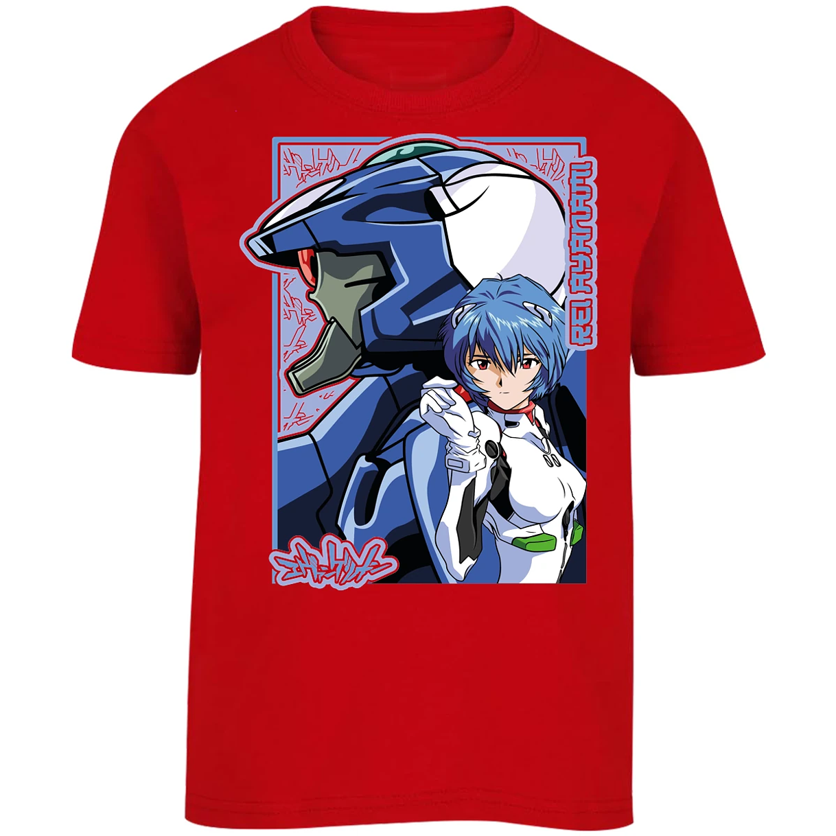 Playera Evangelion Rei Eva 02 para Niño 12