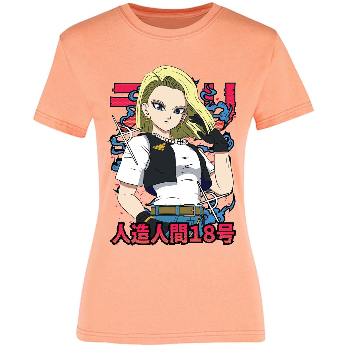 Blusa Dragon Ball Androide 18 Anime Blusa para Mujer 2