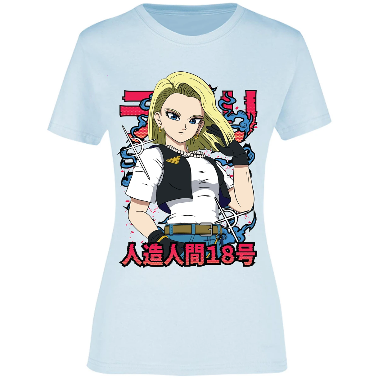 Blusa Dragon Ball Androide 18 Anime Blusa para Mujer 13